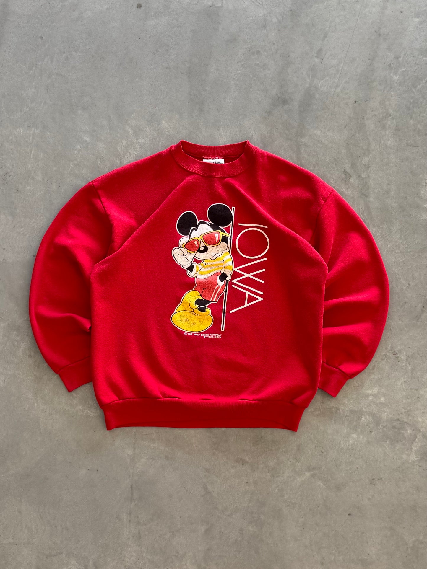 Vintage 90s Mickey Mouse Iowa Sweatshirt - L