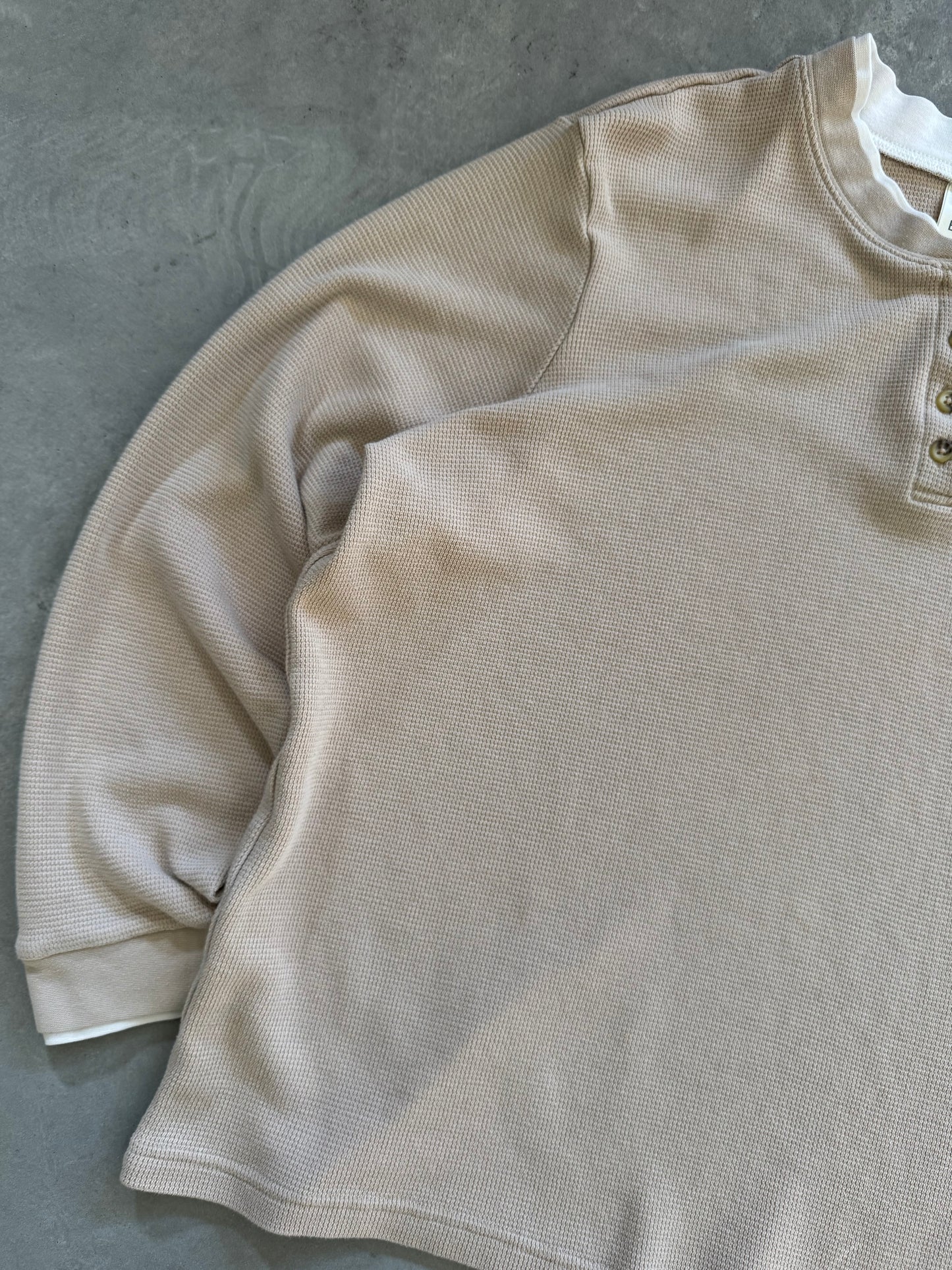 Vintage Cream Waffle Knit - XL