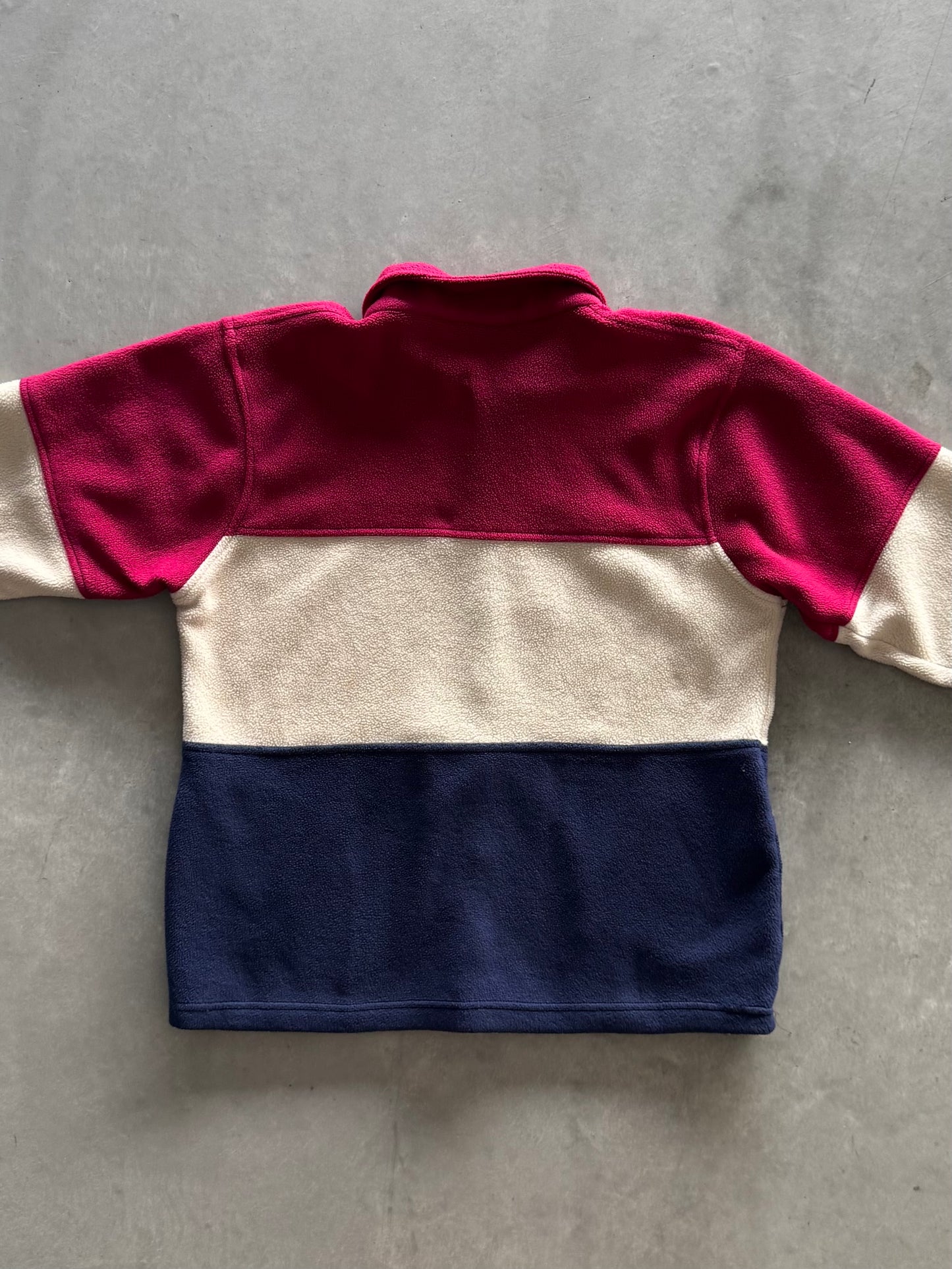 Vintage Fleece Striped Zip Up - XL