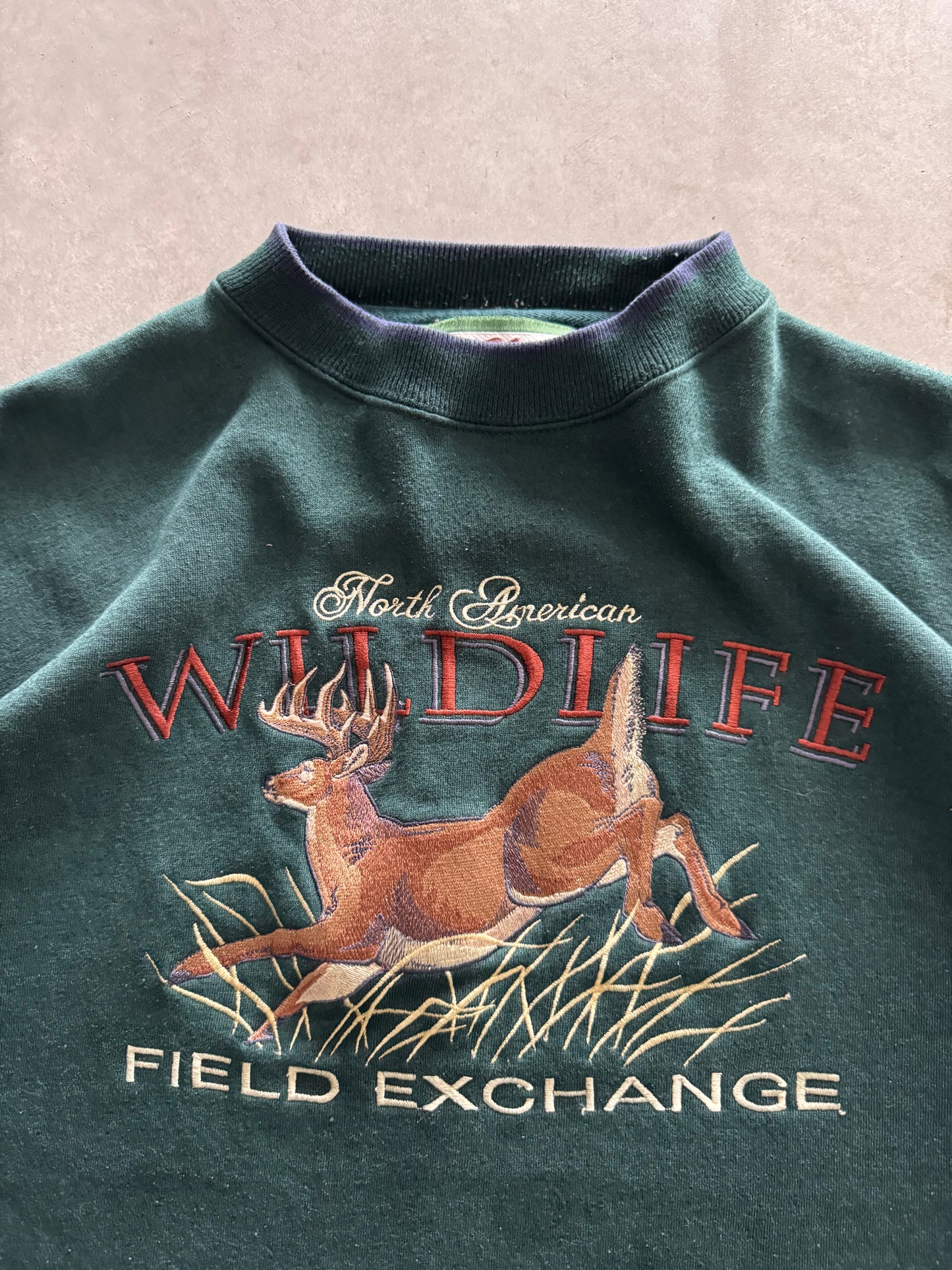 Vintage Wildlife Deer Sweatshirt - XL