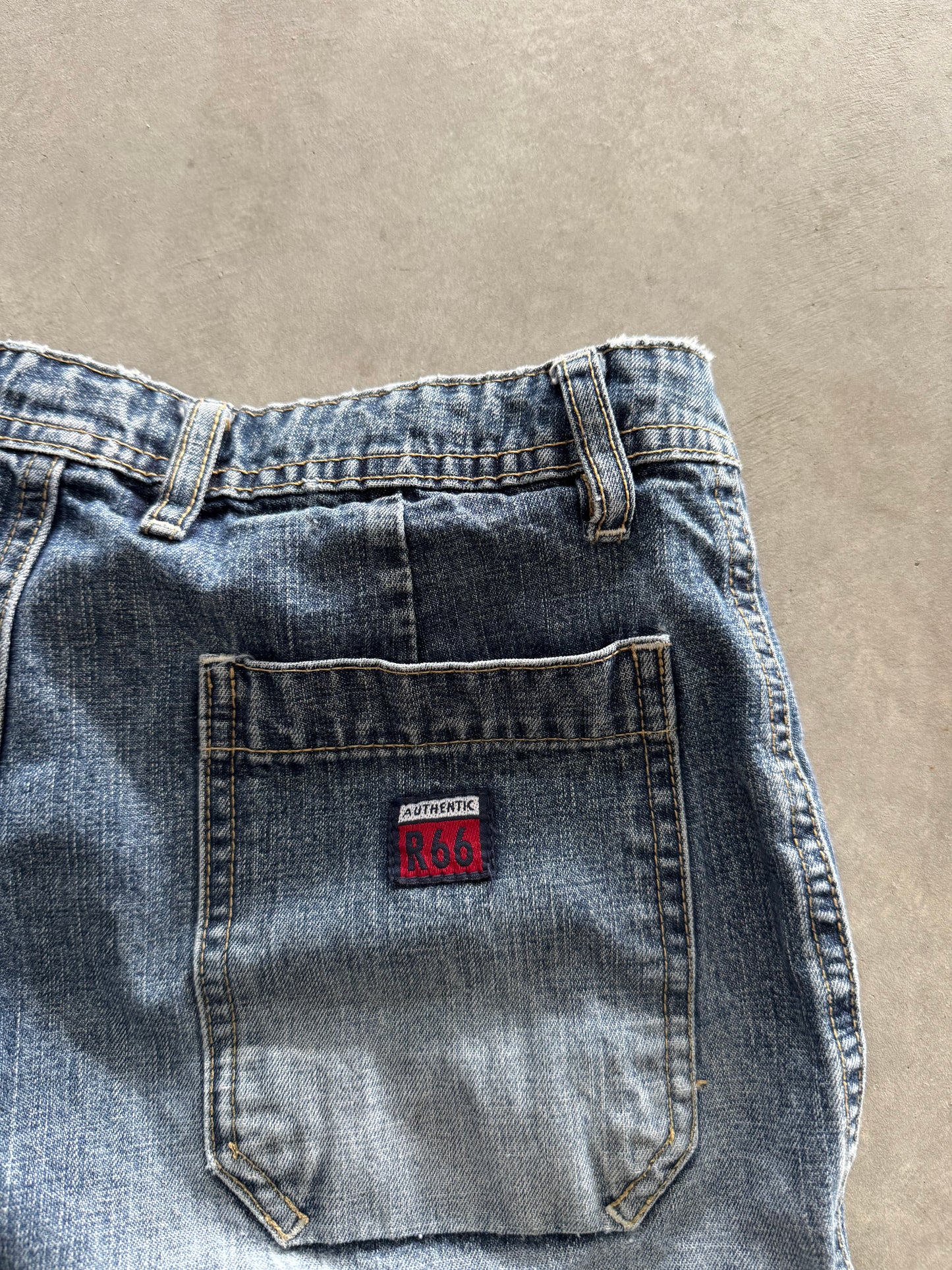 Vintage Route 66 Denim Shorts - 28x3