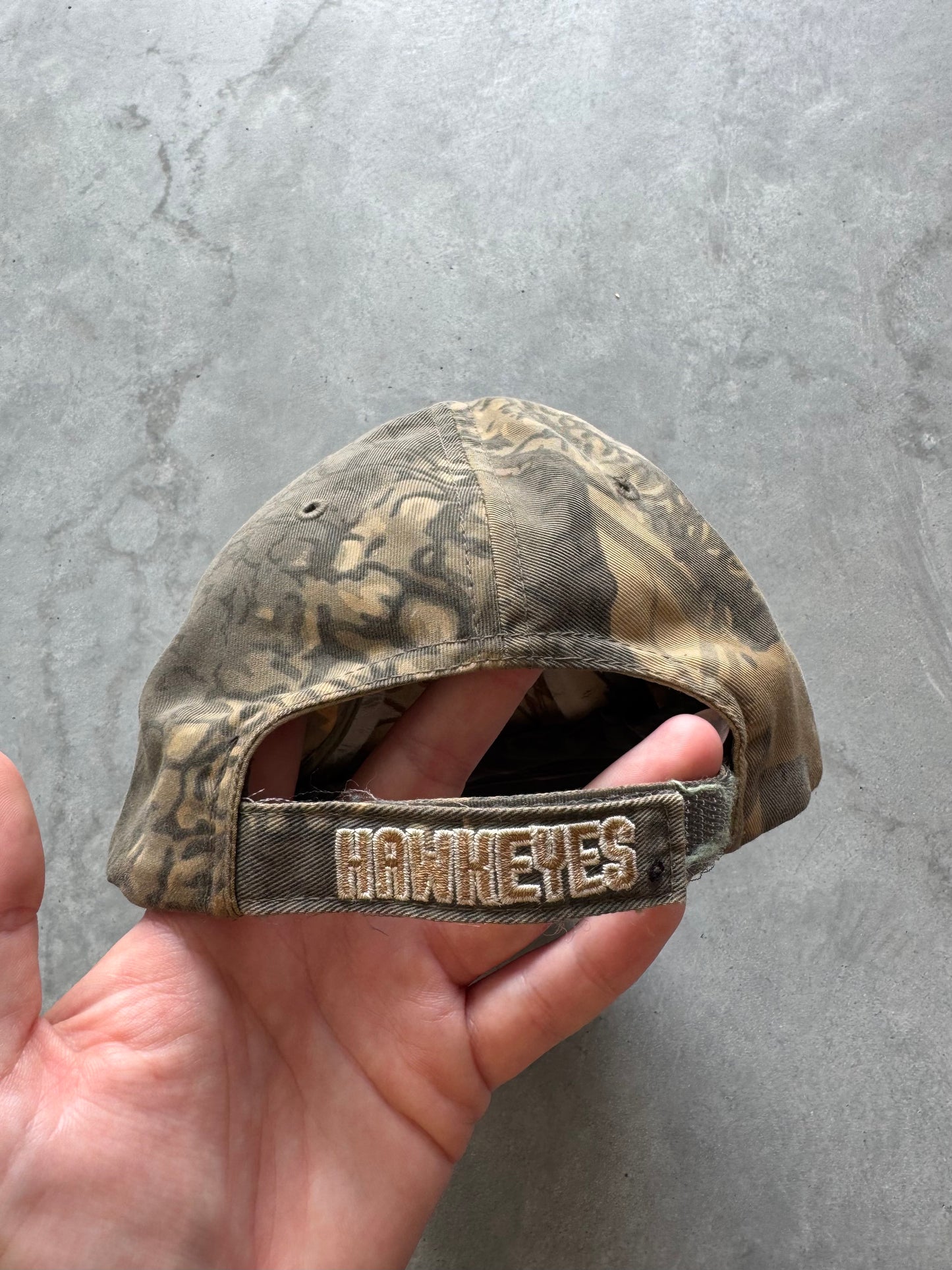 Vintage Iowa Hawkeyes Camo Hat