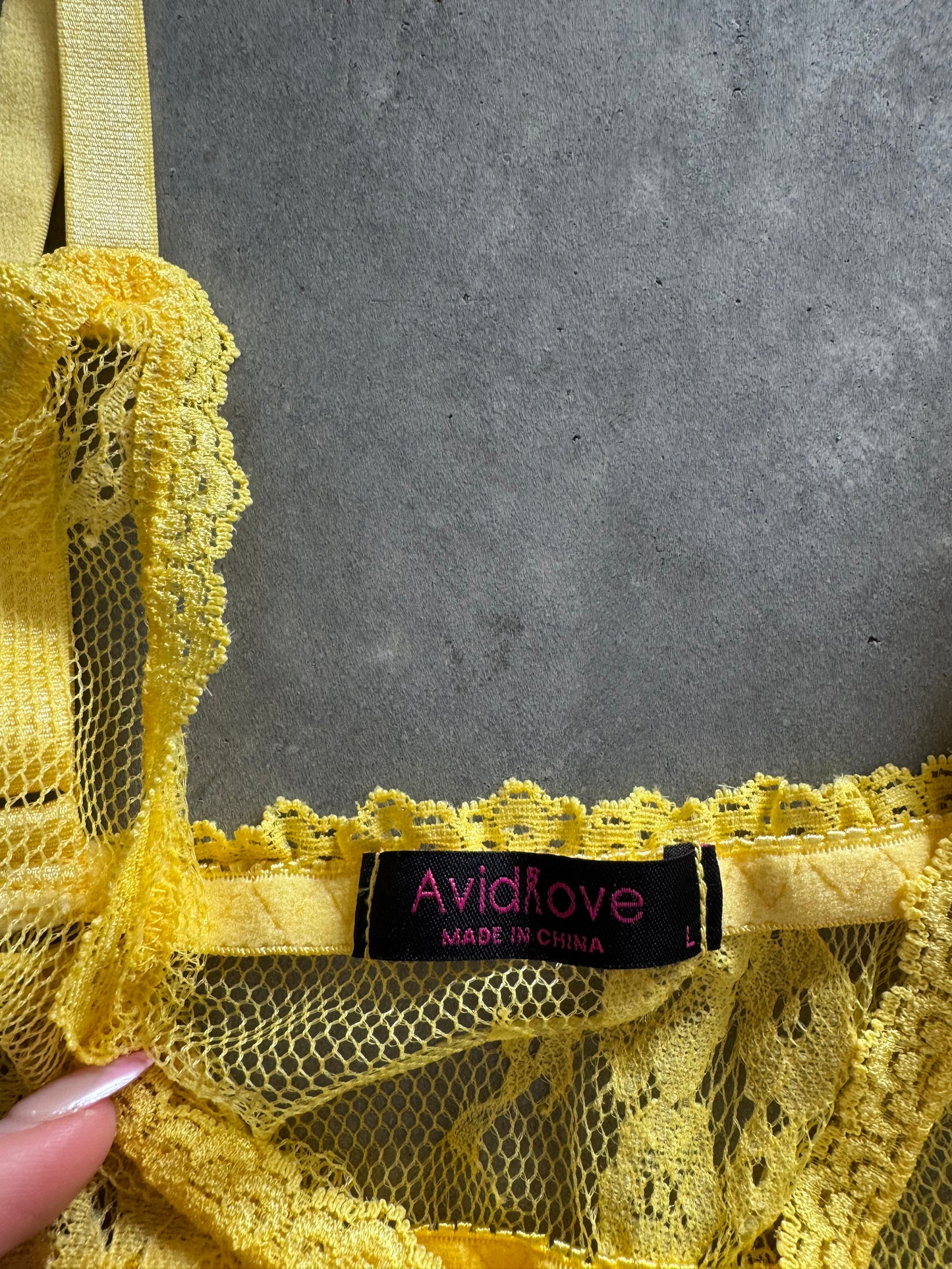 Vintage Yellow Lace Babydoll Top - L