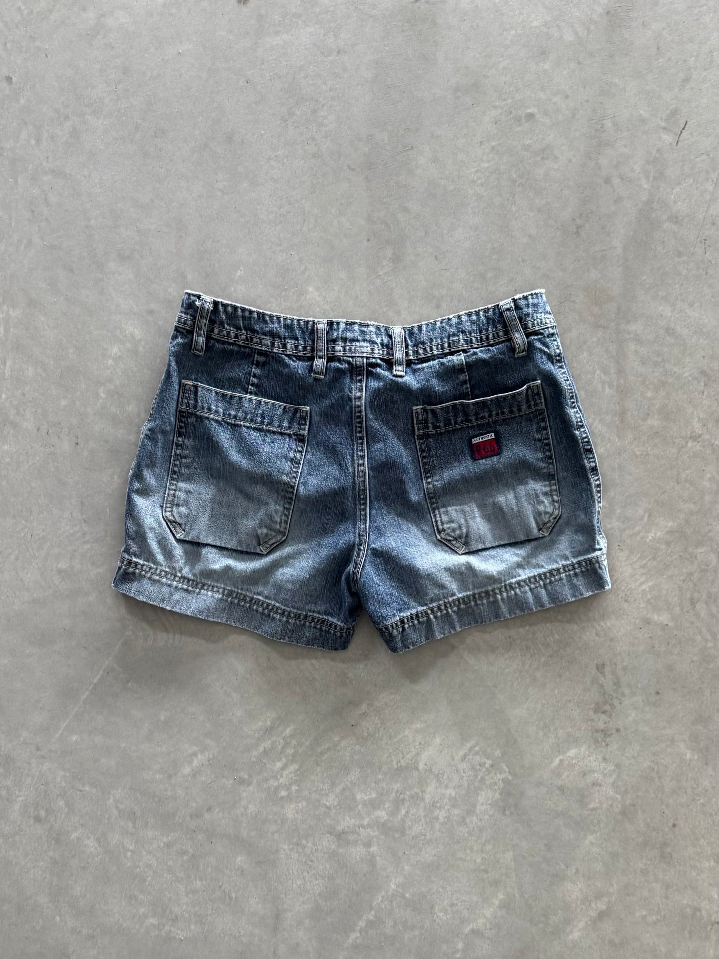 Vintage Route 66 Denim Shorts - 28x3