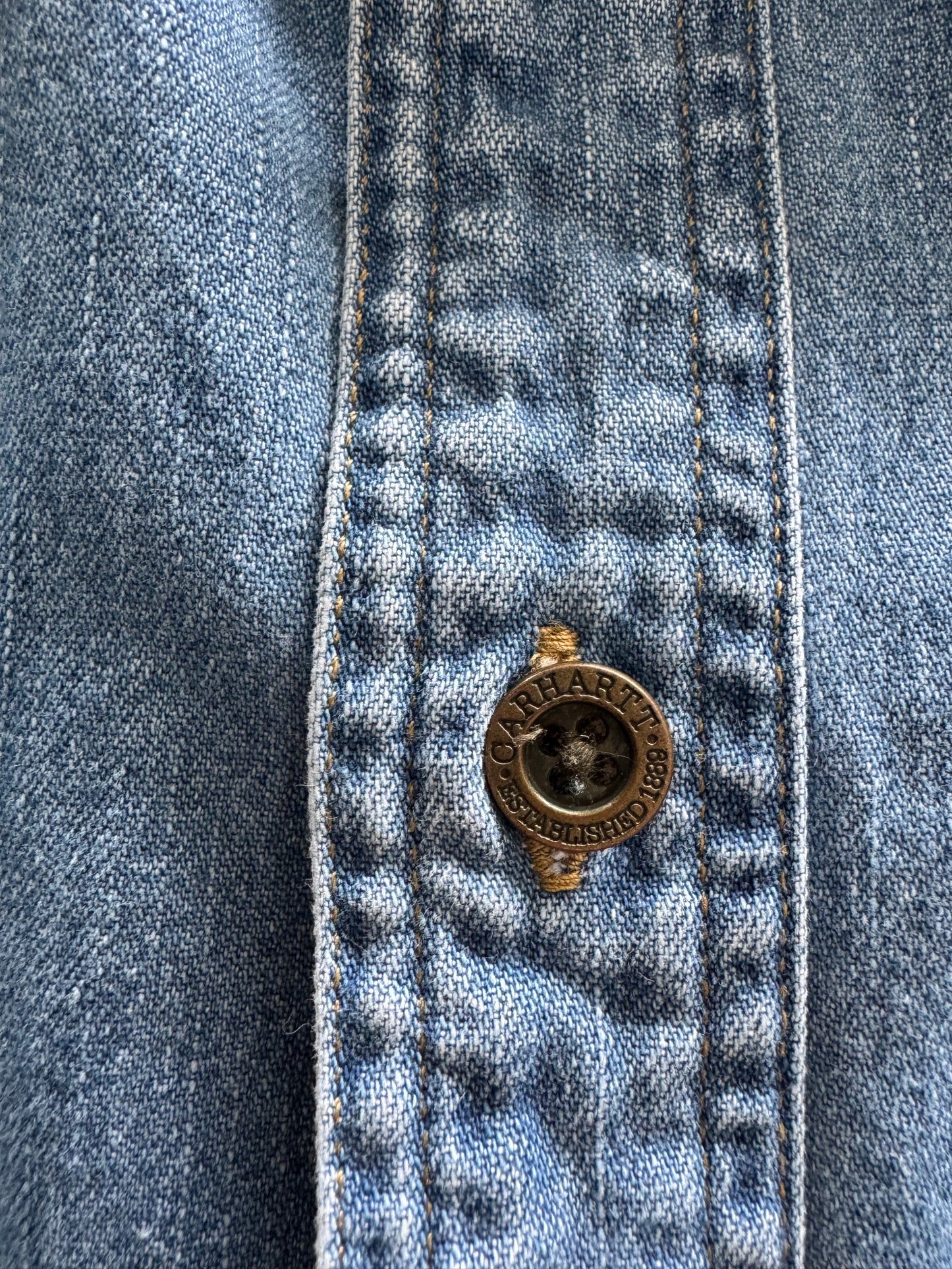 Vintage Carhartt Denim Button Up Jacket - XXL