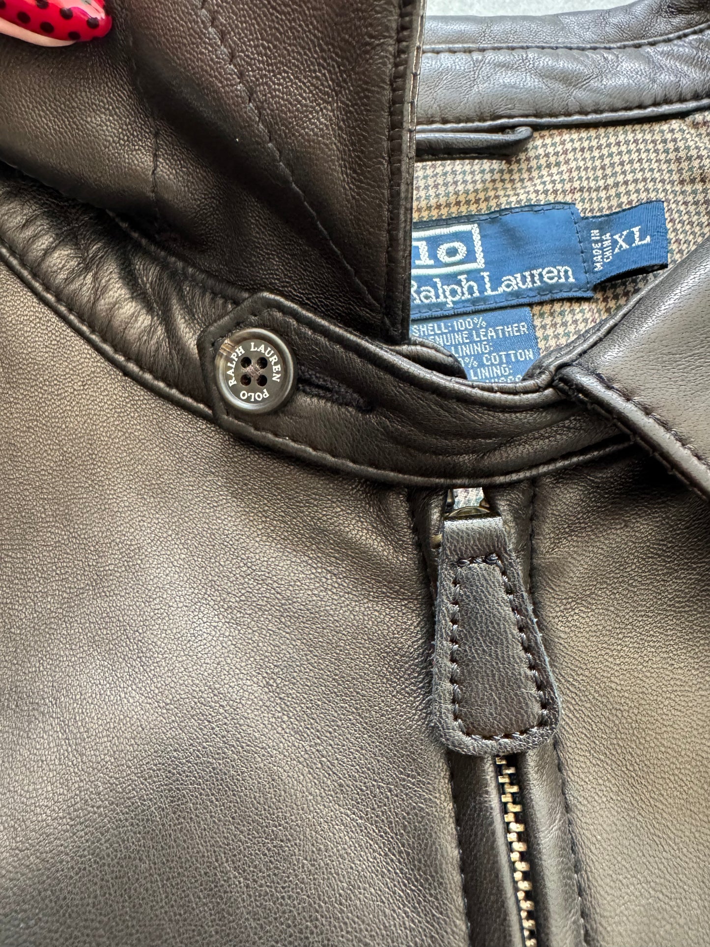 Vintage Dark Brown Polo Ralph Lauren Leather Jacket - XL