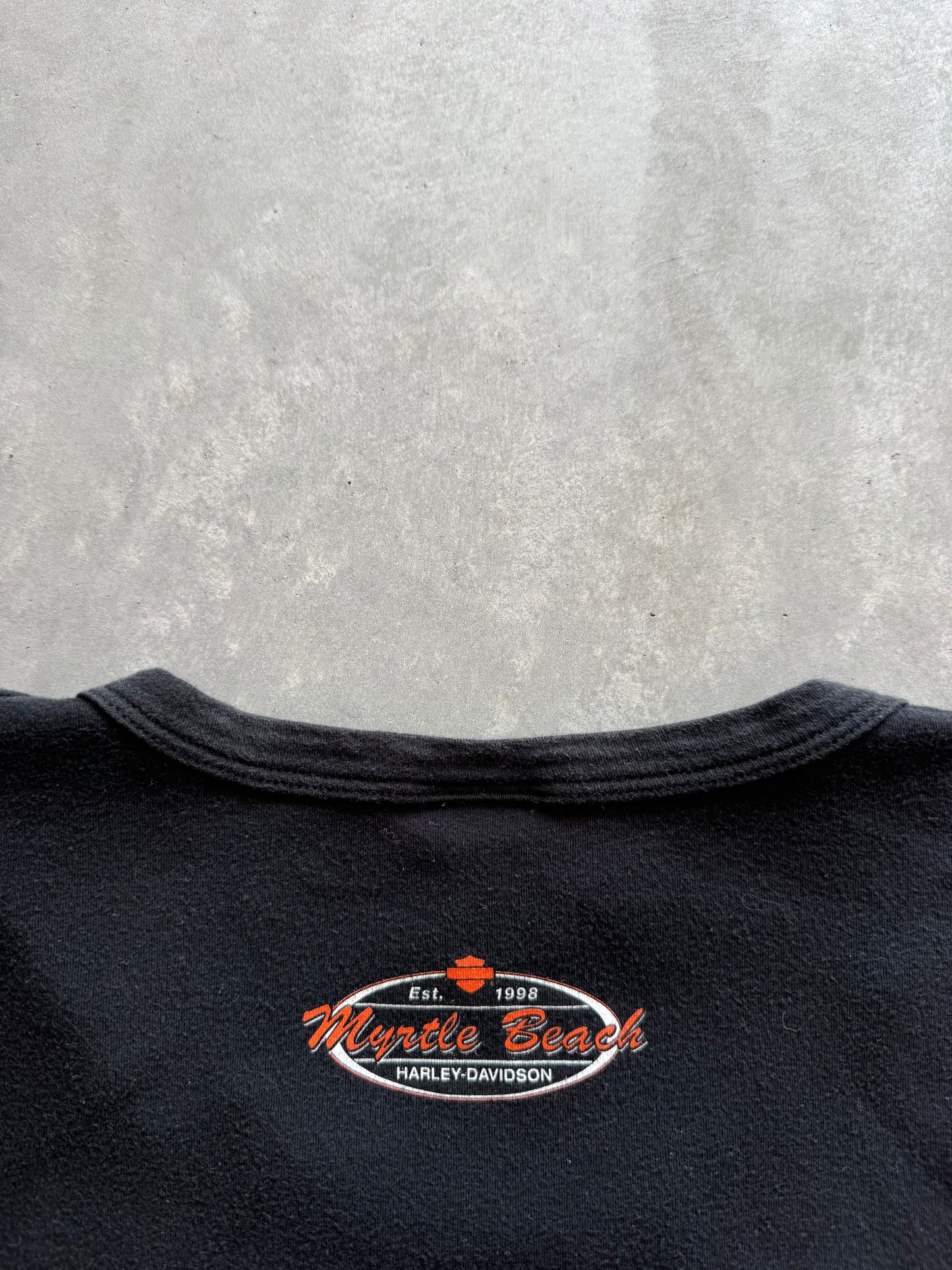 Vintage 00s Harley Davidson Cropped Tee - XXL