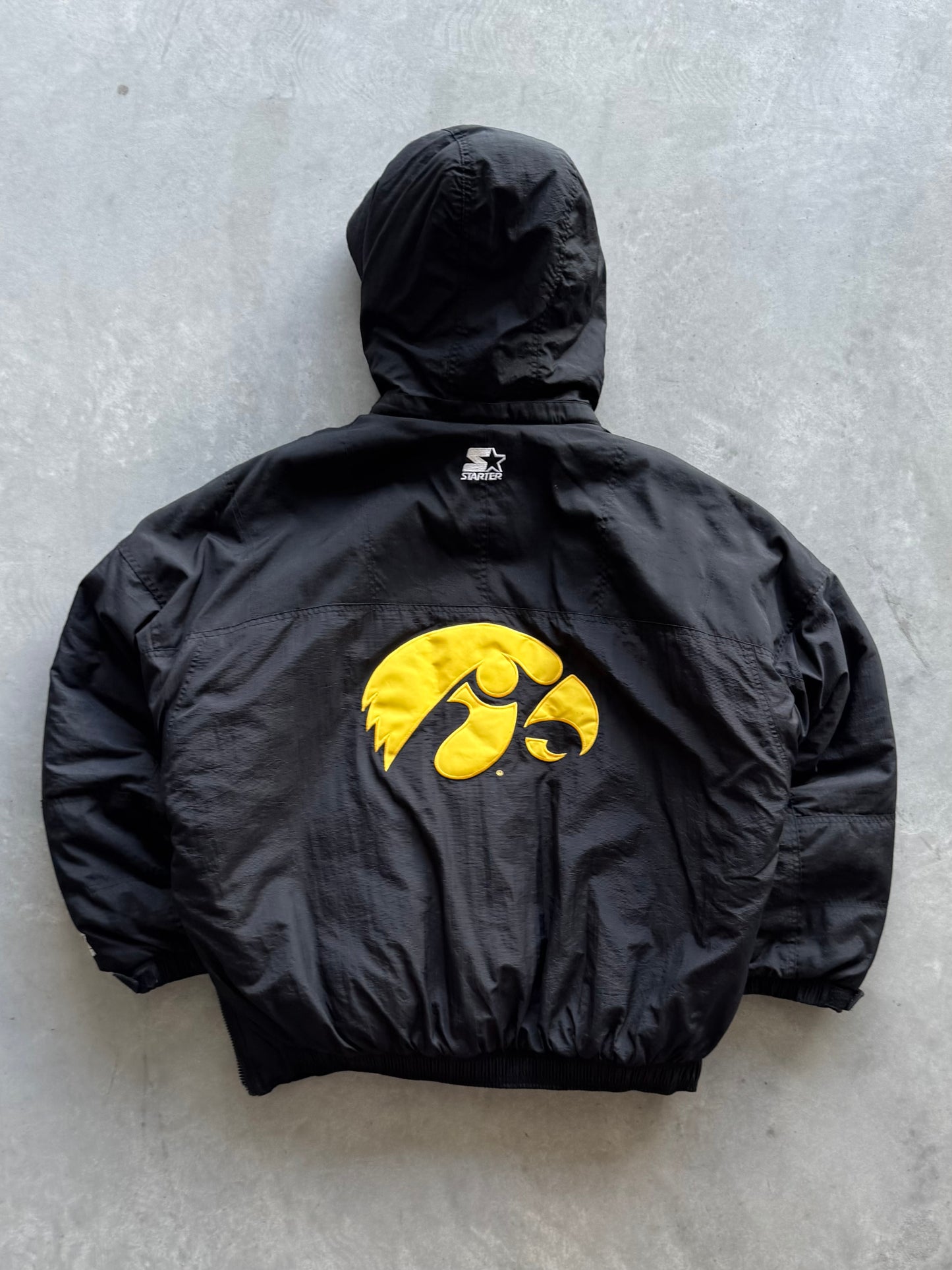 Vintage 90s Starter Iowa Hawkeyes Coat - XXL