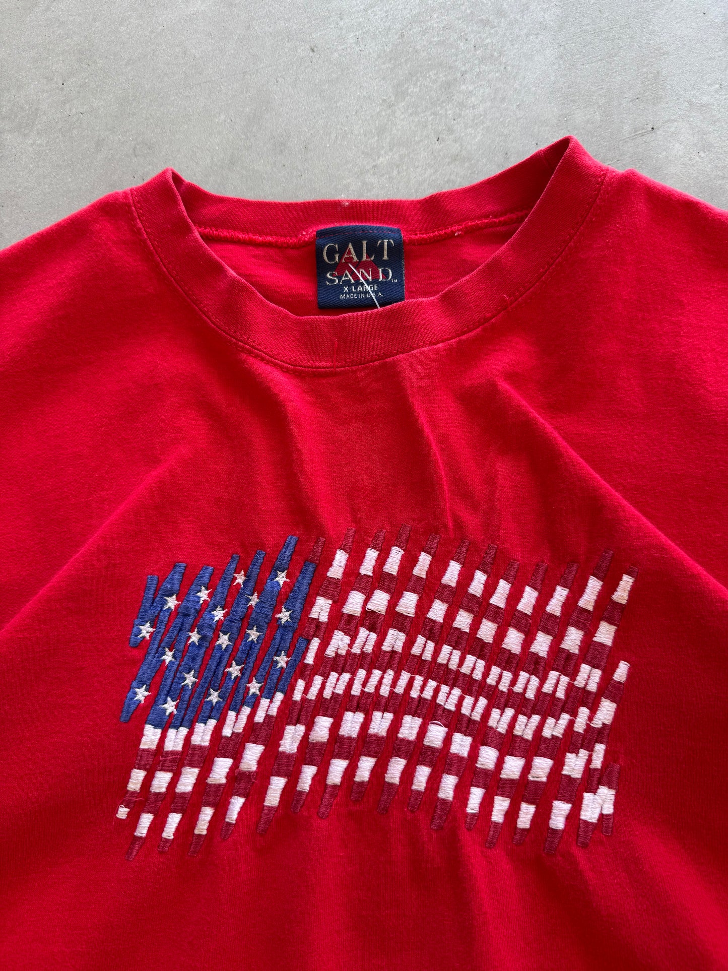 Vintage 4th of July Flag Tee - XL