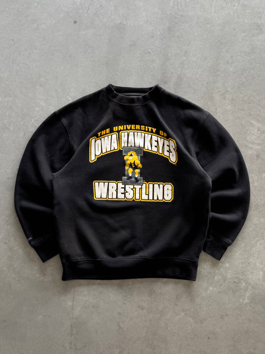 Vintage 90s Iowa Hawkeyes Wrestling Sweatshirt - L