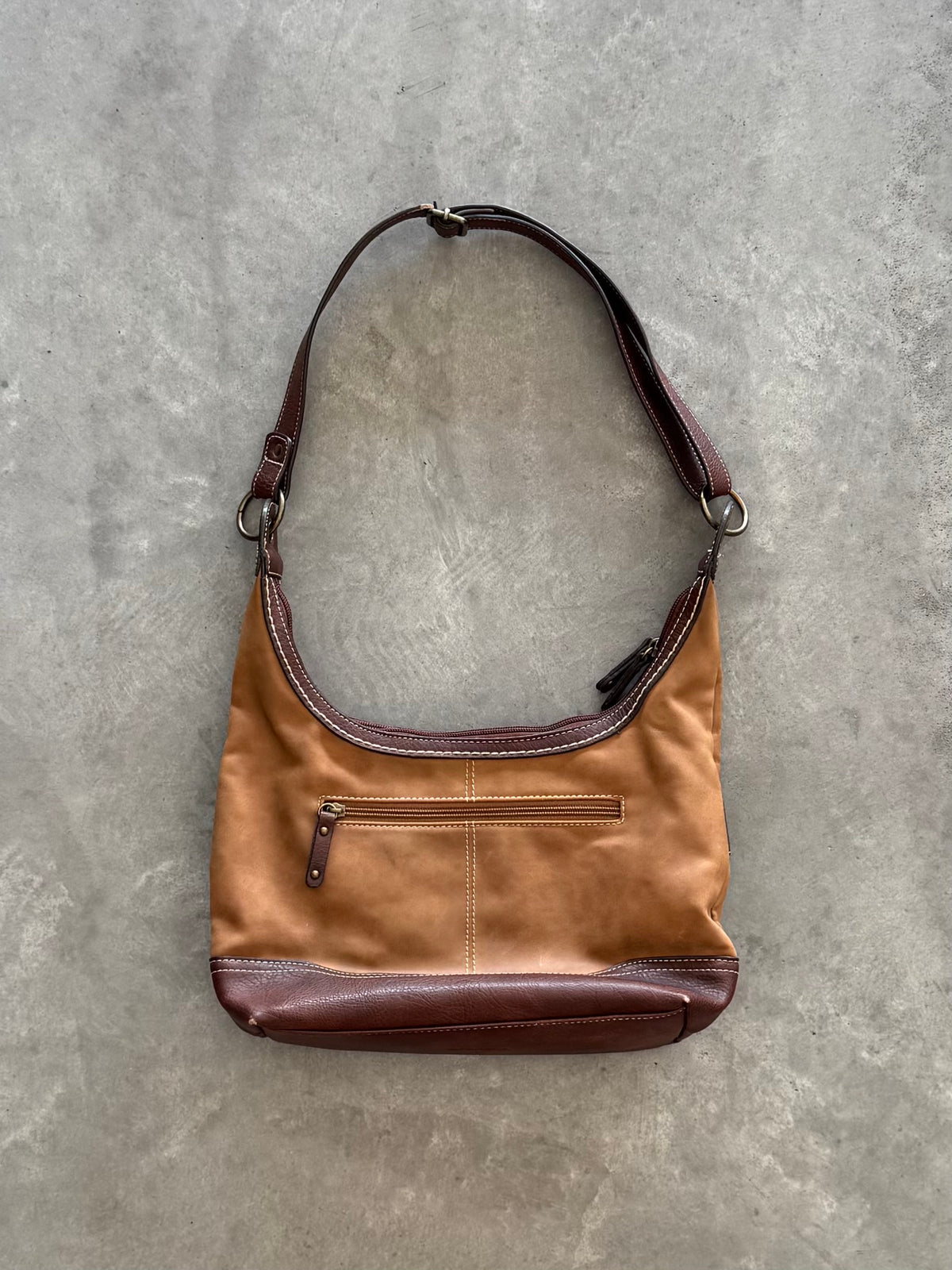 Vintage Concept Faux Suede Leather Purse
