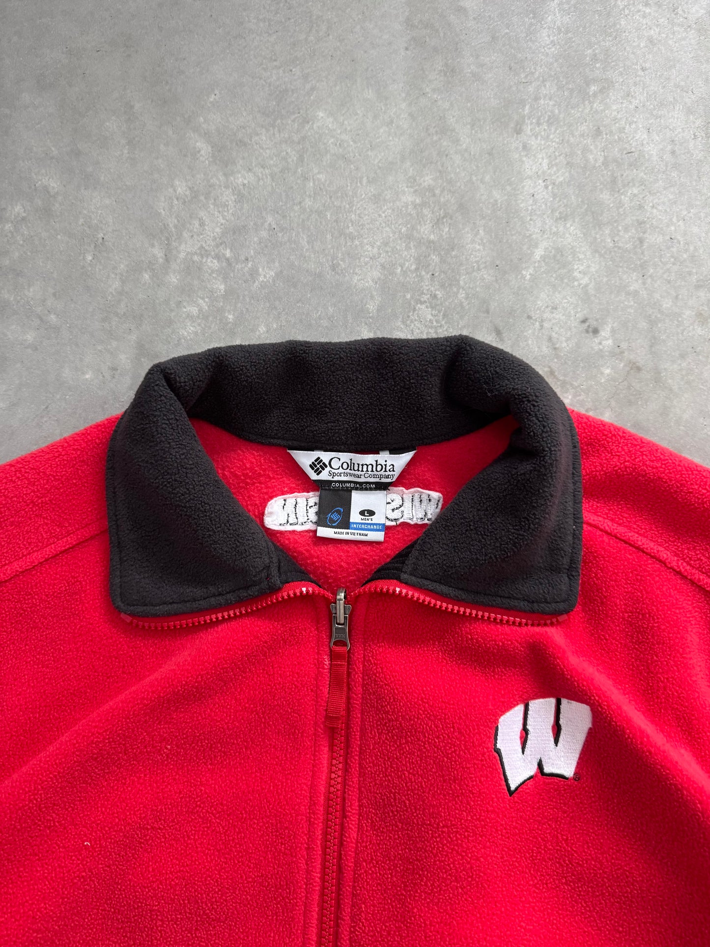 Vintage Wisconsin Badgers Columbia Fleece Zip Up - L