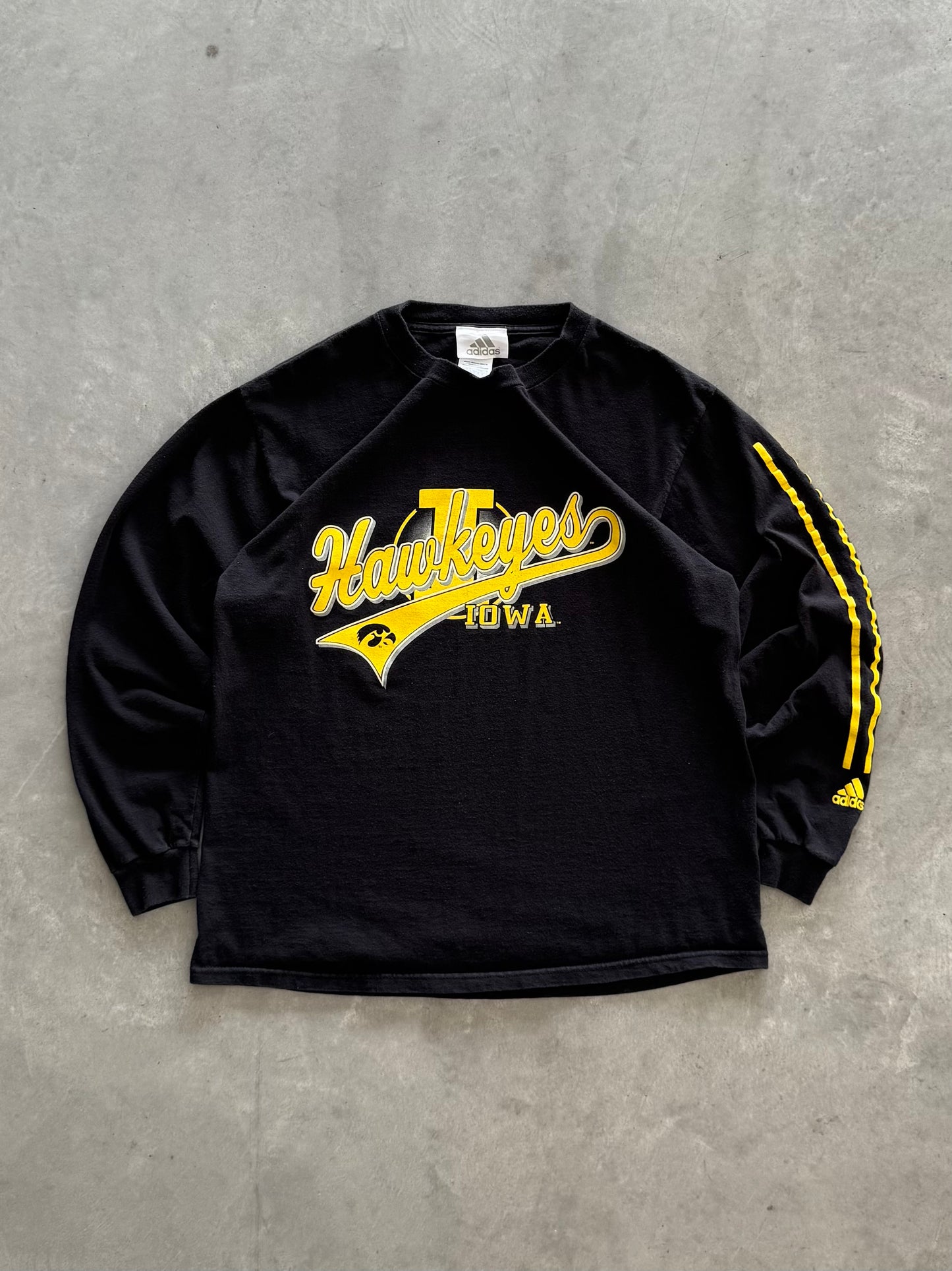 Vintage 00 Adidas Iowa Hawkeyes Long Sleeve - L