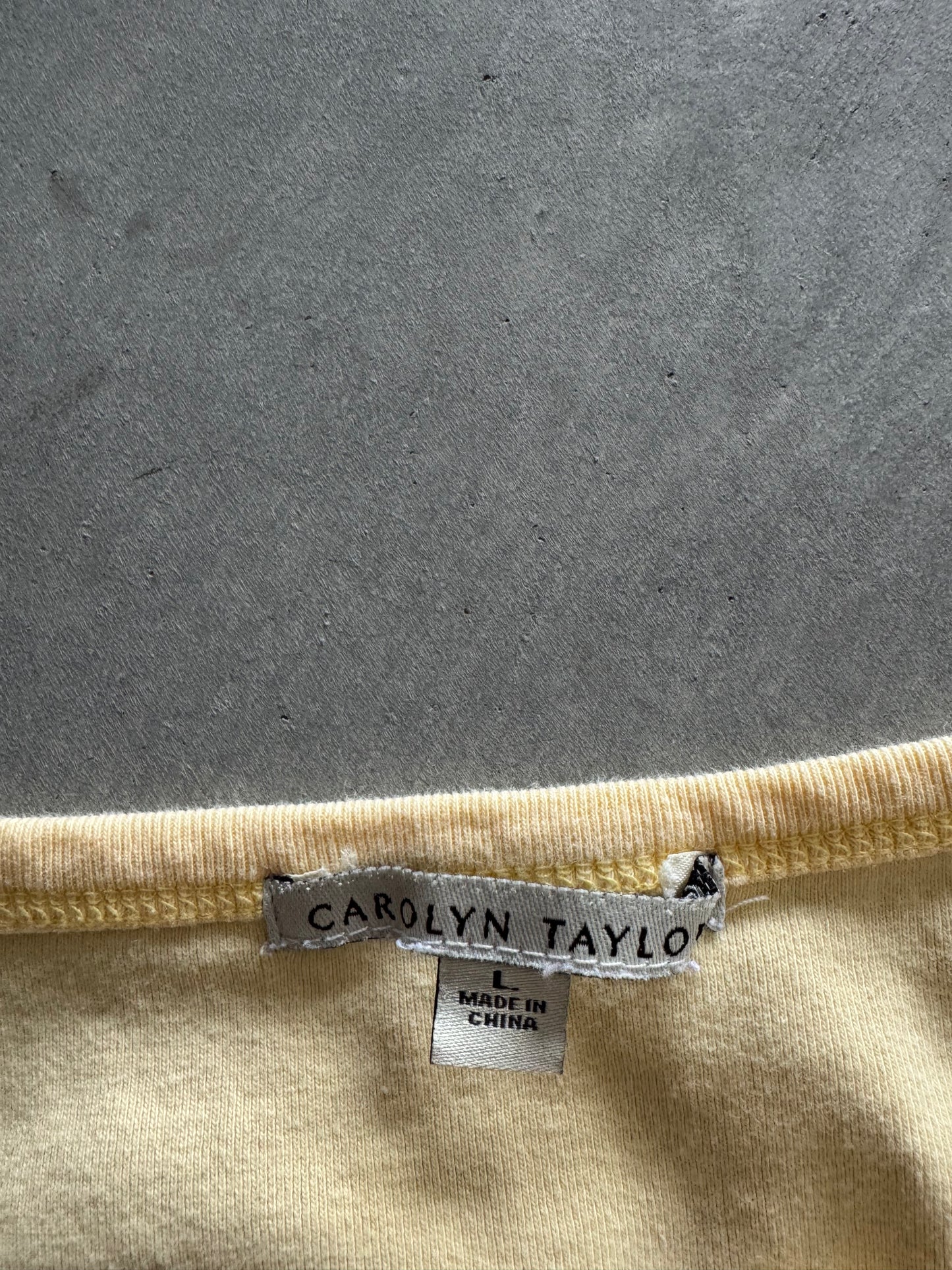 Vintage Baby Yellow Beaded Women’s Top - L