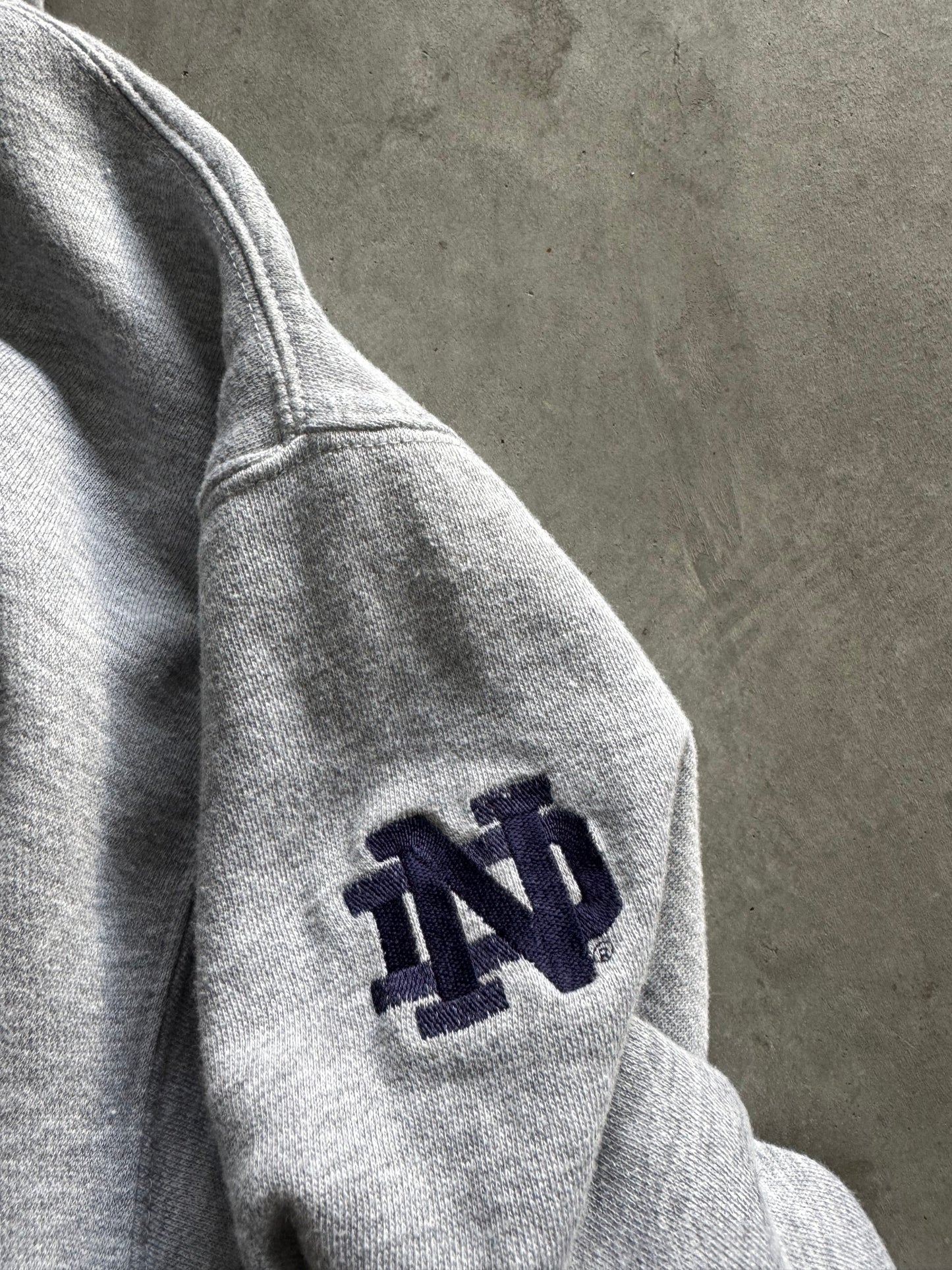 Vintage Notre Dame Zip Up Hoodie - M