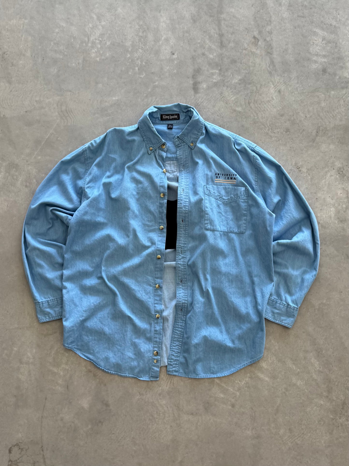 Vintage University of Iowa Denim Jacket - L