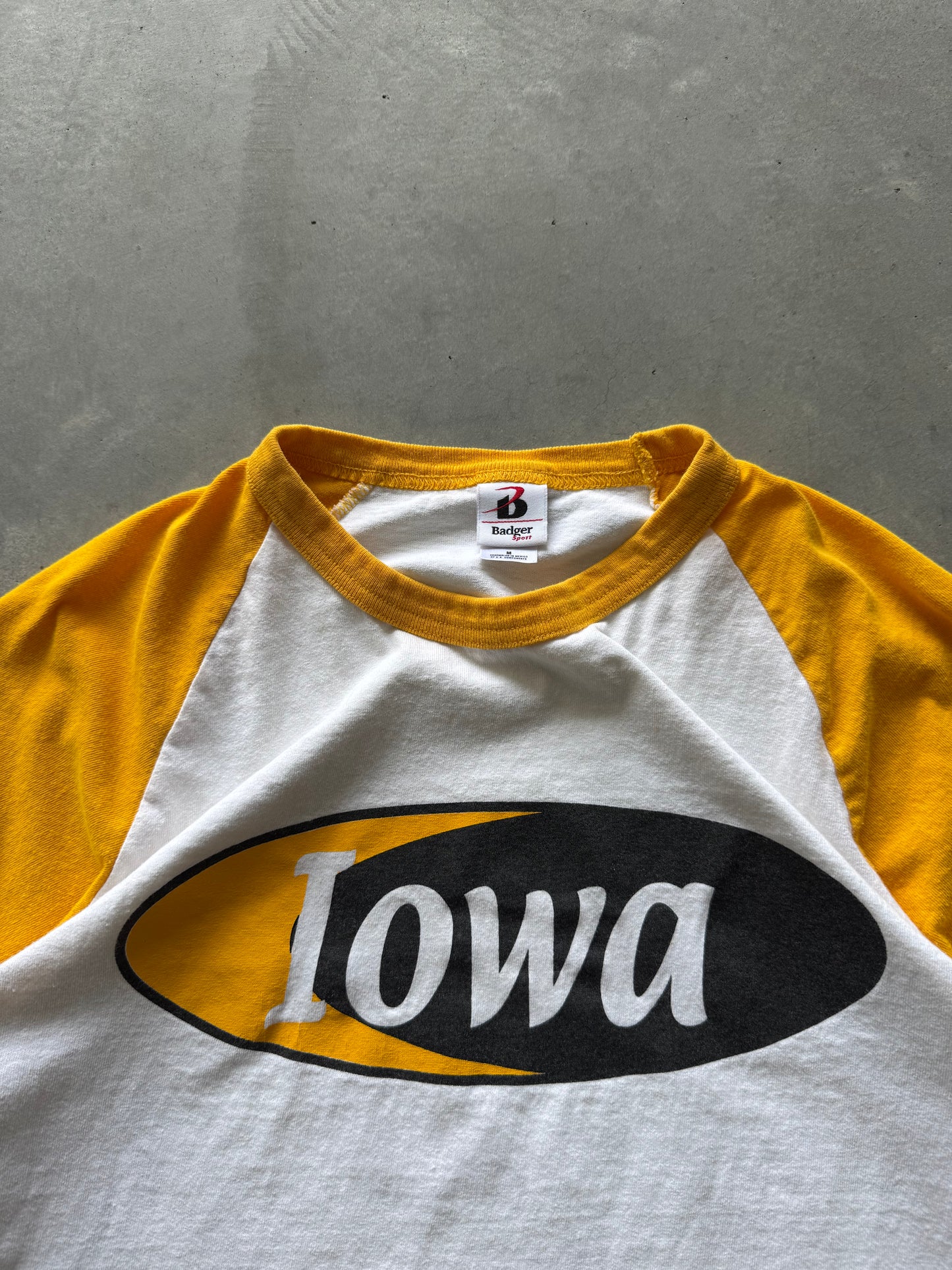 Vintage 90s Iowa Hawkeyes 3/4 Sleeve - M