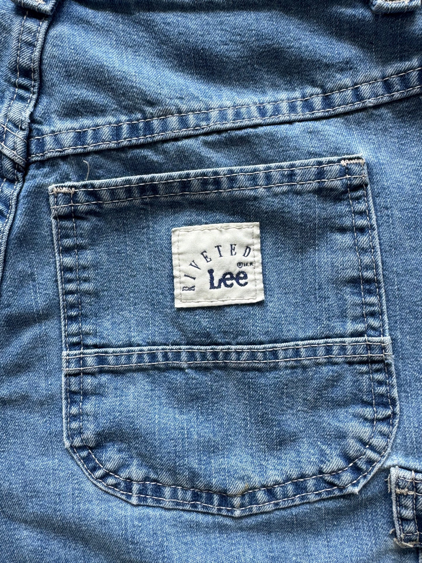 Vintage Riveted Lee Denim Shorts - 30x3