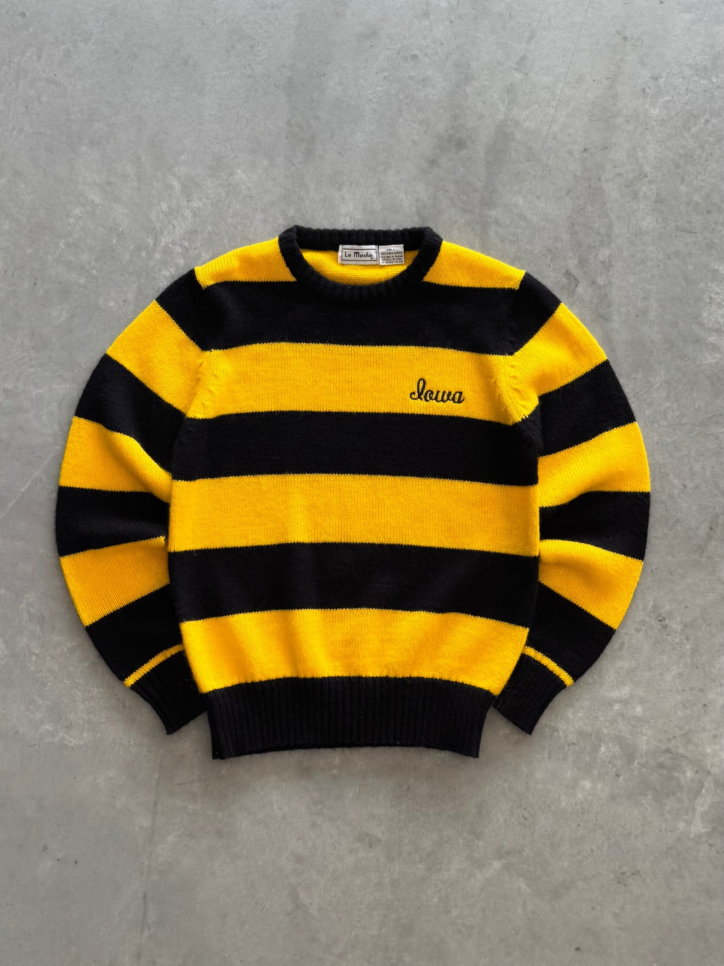 Vintage 90s Iowa Hawkeyes Striped Sweater - L