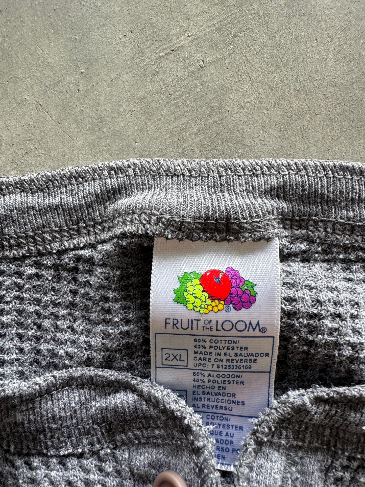 Vintage Fruit of the Loom Waffle Knit - XL