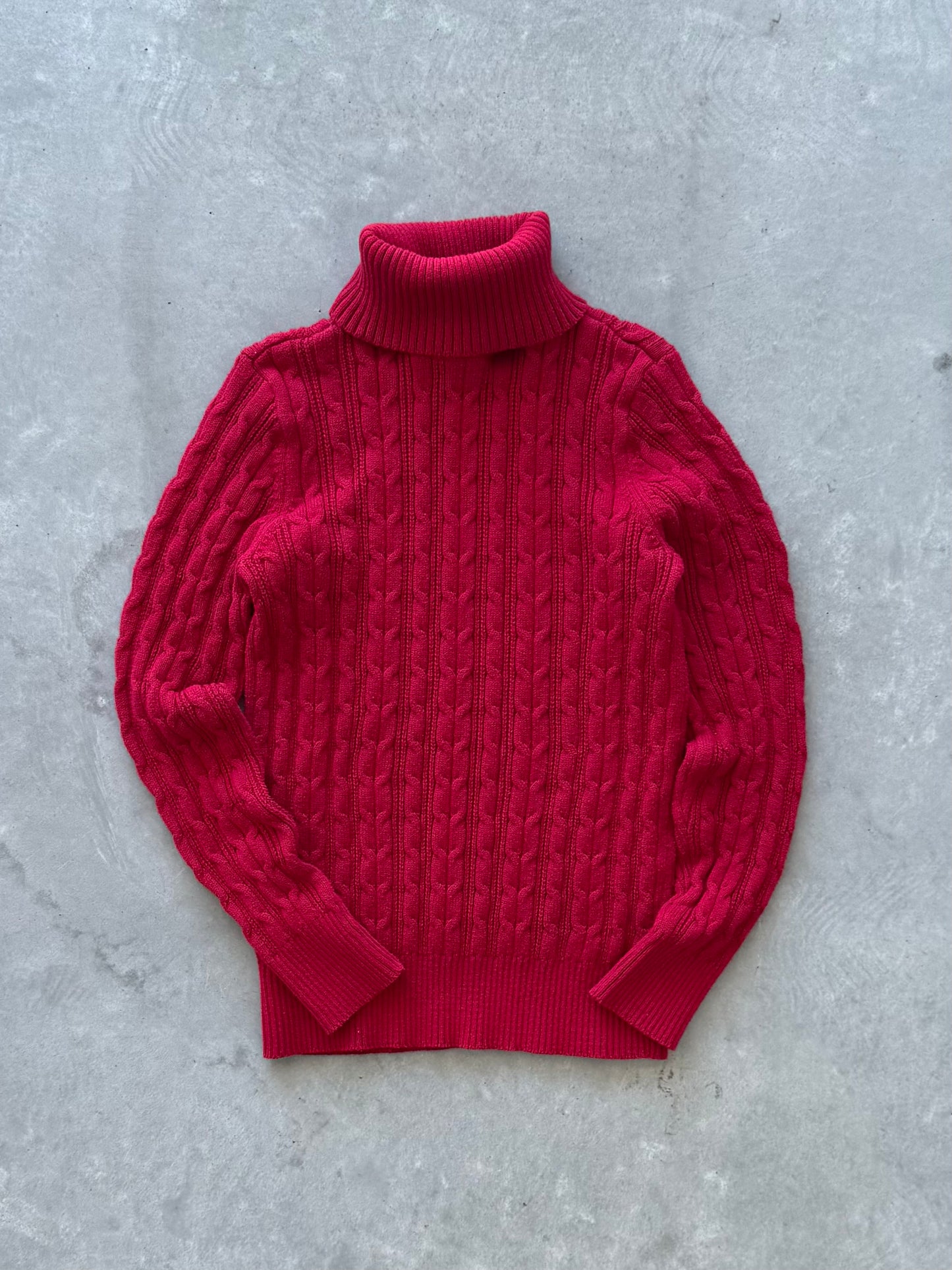 Vintage St. John’s Bay Cable Knit Turtle Neck - M