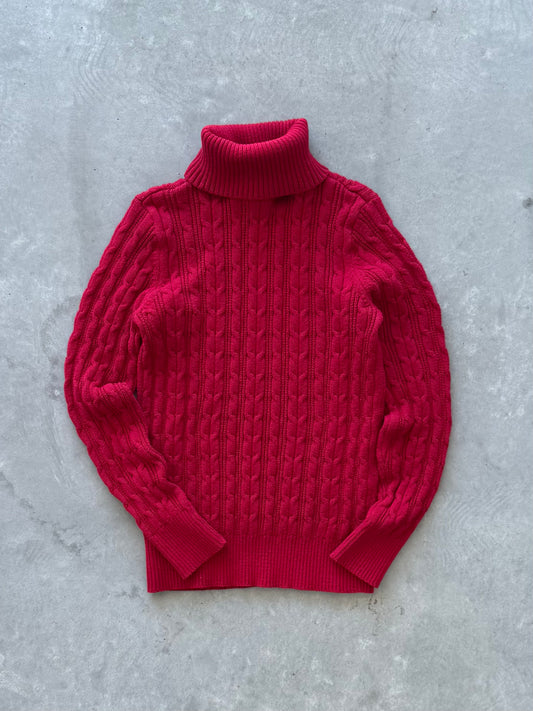 Vintage St. John’s Bay Cable Knit Turtle Neck - M