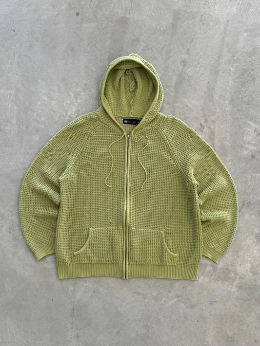 Vintage Knit Zip Up Hoodie - XL