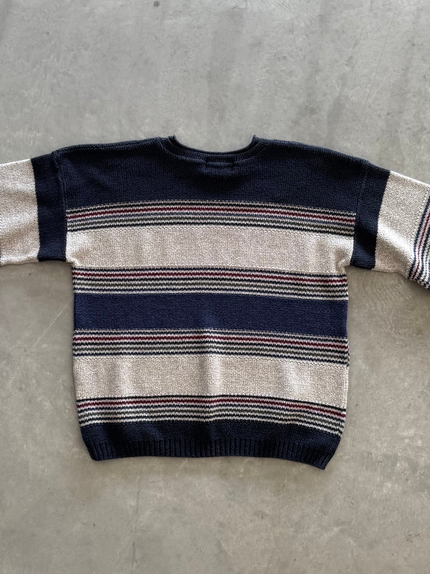 Vintage Striped Sweater - L