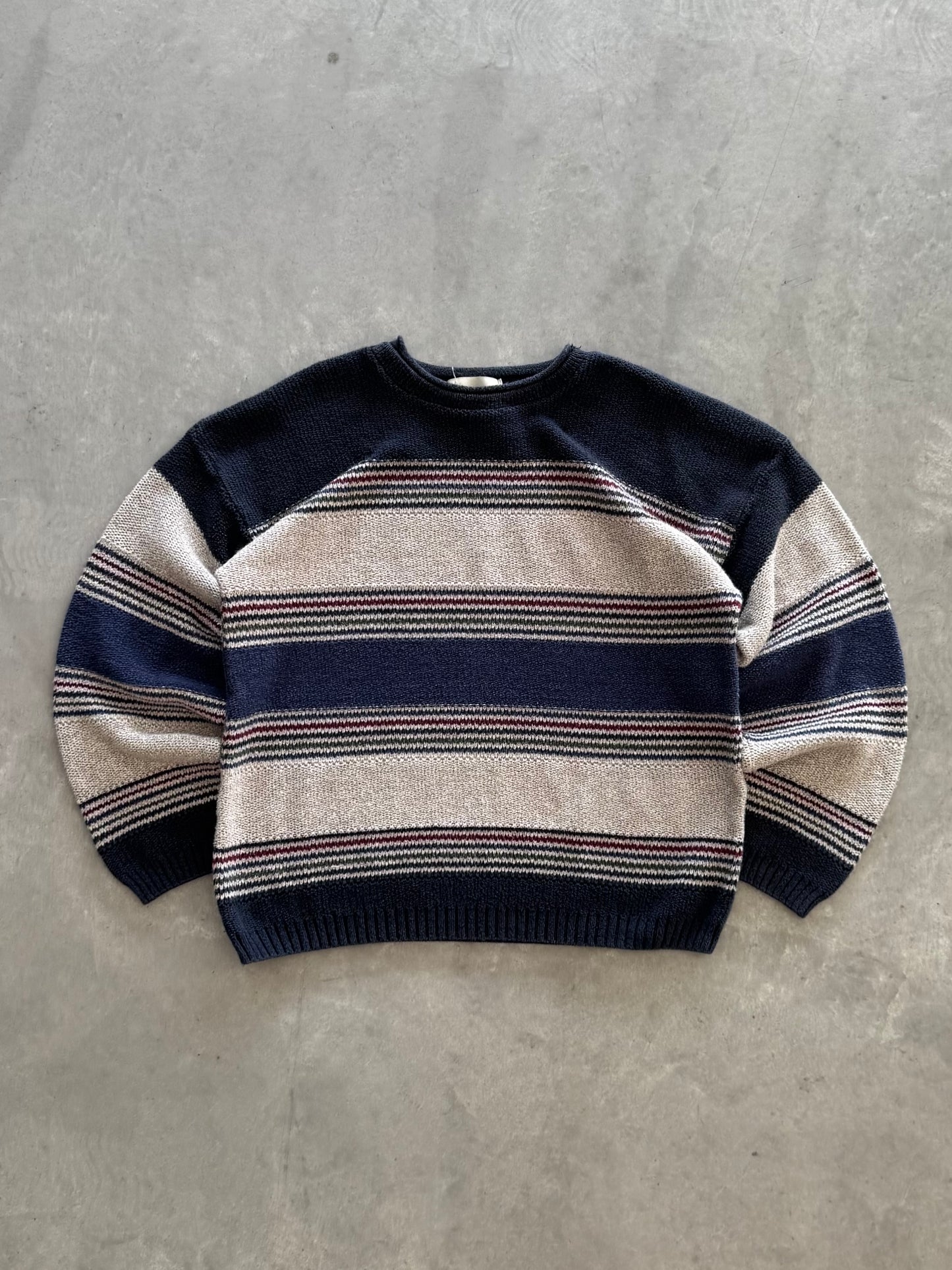 Vintage Striped Sweater - L