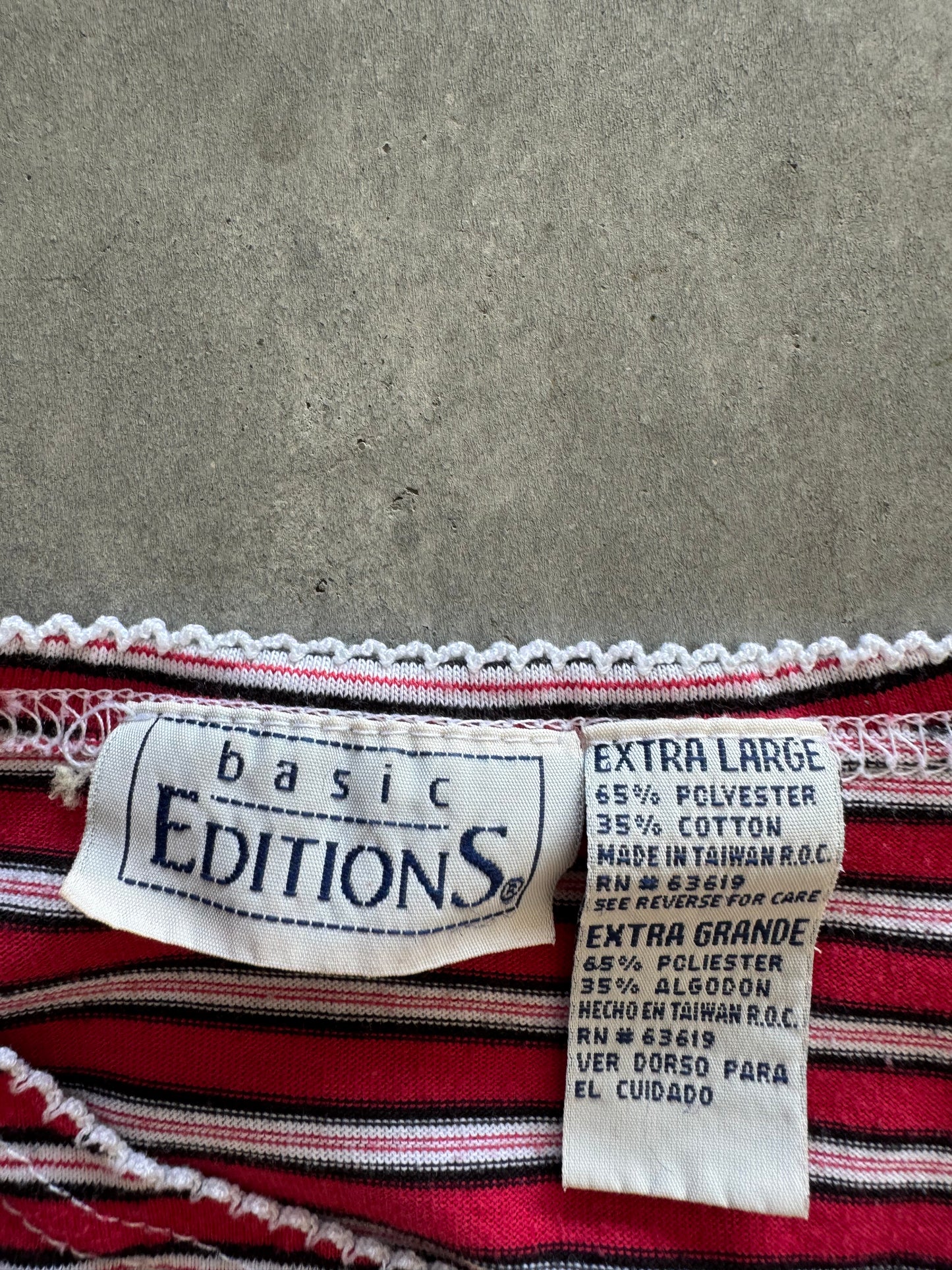 Vintage Striped Women’s Tee - XL