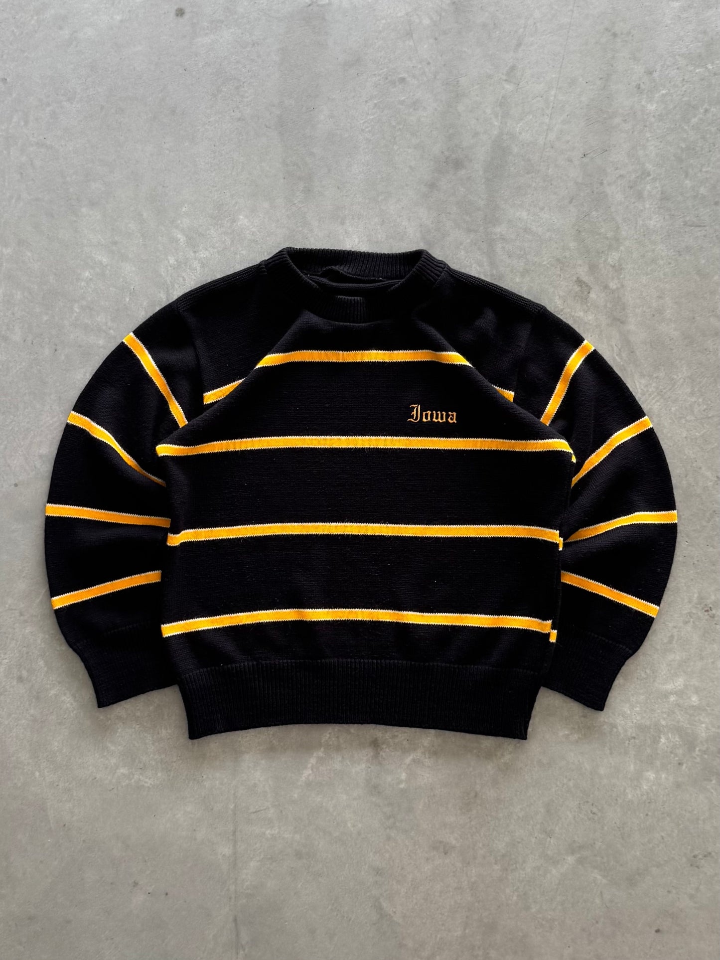 Vintage Iowa Hawkeyes Striped Sweater - L