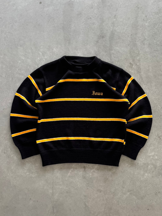 Vintage Iowa Hawkeyes Striped Sweater - L