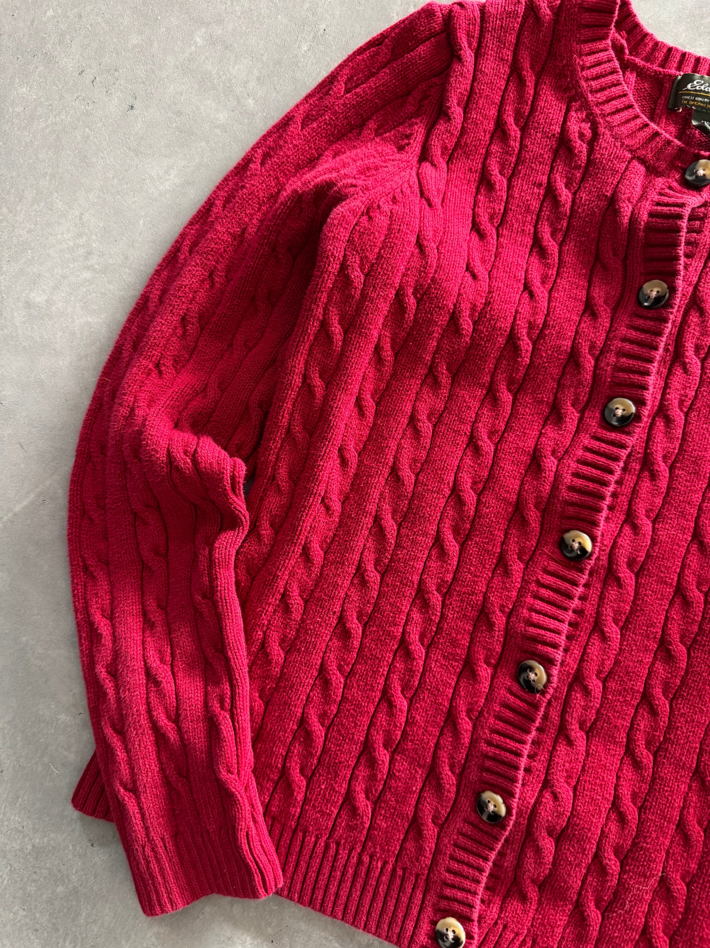 Vintage Eddie Bauer Cable Knit Cardigan - XS