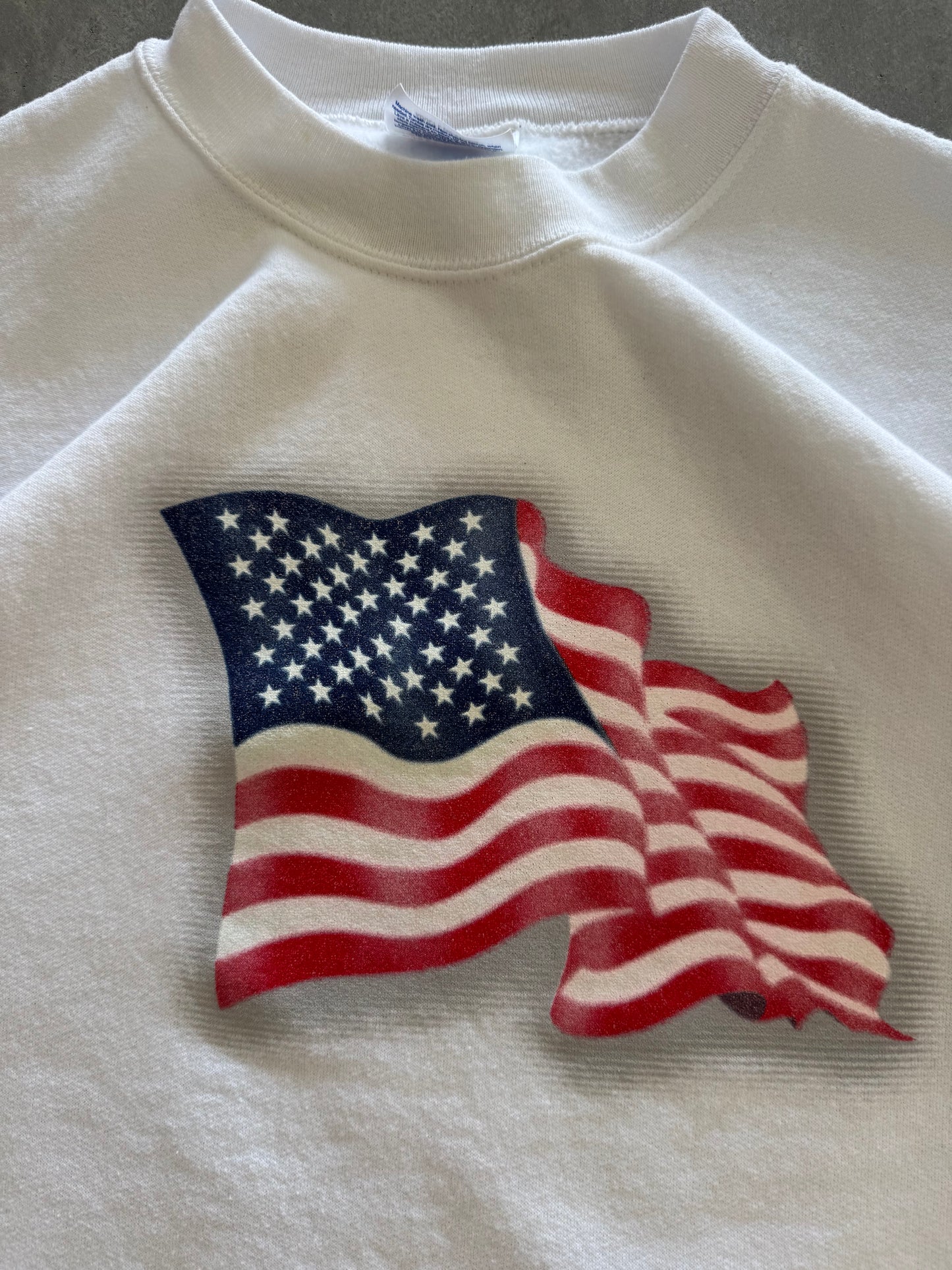 Vintage 4th of July Flag Sweatshirt - L