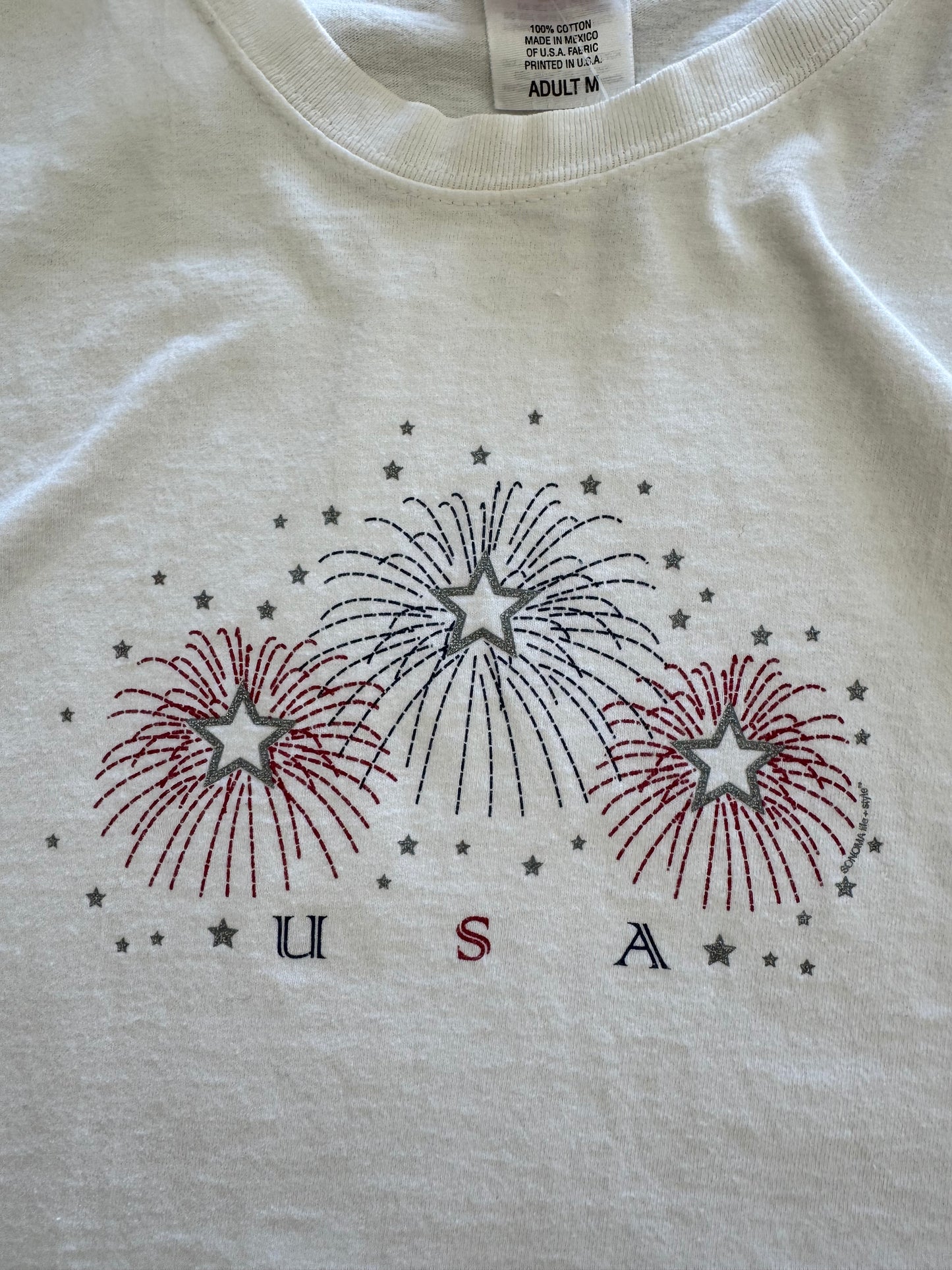 Vintage 4th of July Cropped Women’s Tee - M