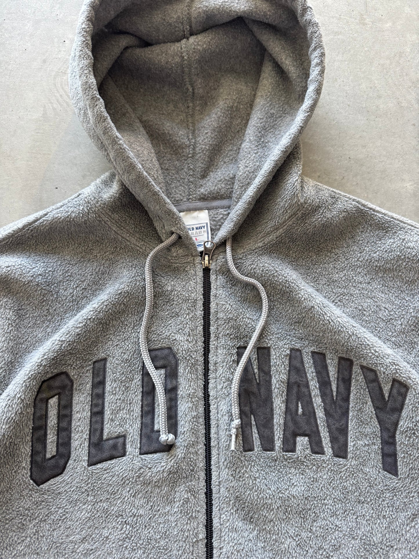 Vintage Old Navy Fleece Zip Up Hoodie - L