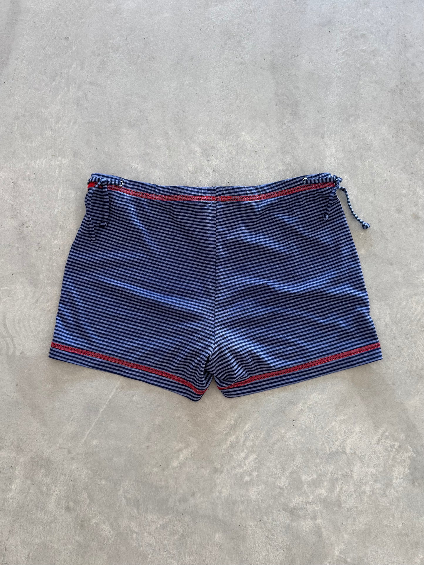 Vintage Striped Mini Shorts - M