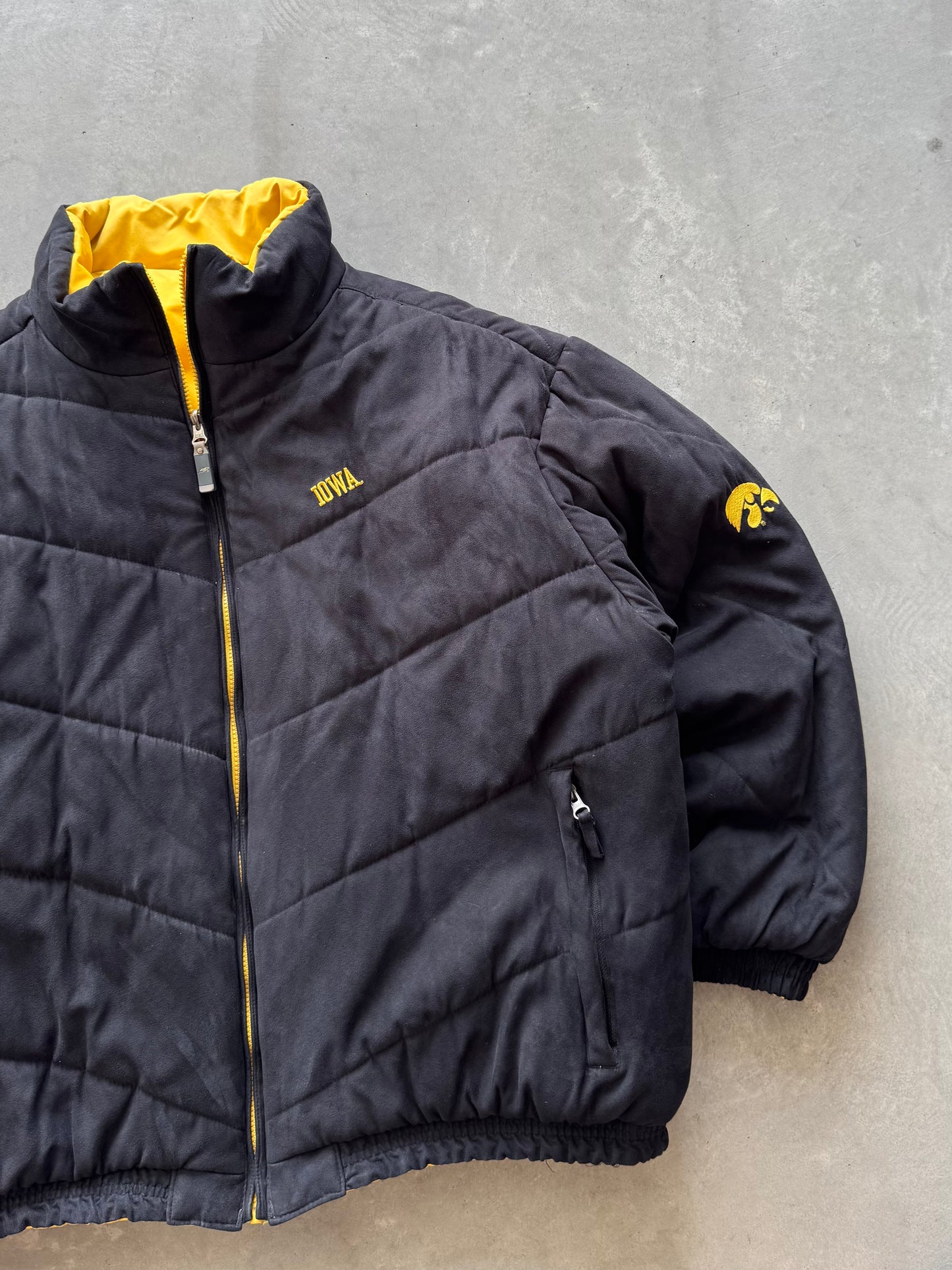 Vintage Iowa Hawkeyes Reversible Coat - XXL