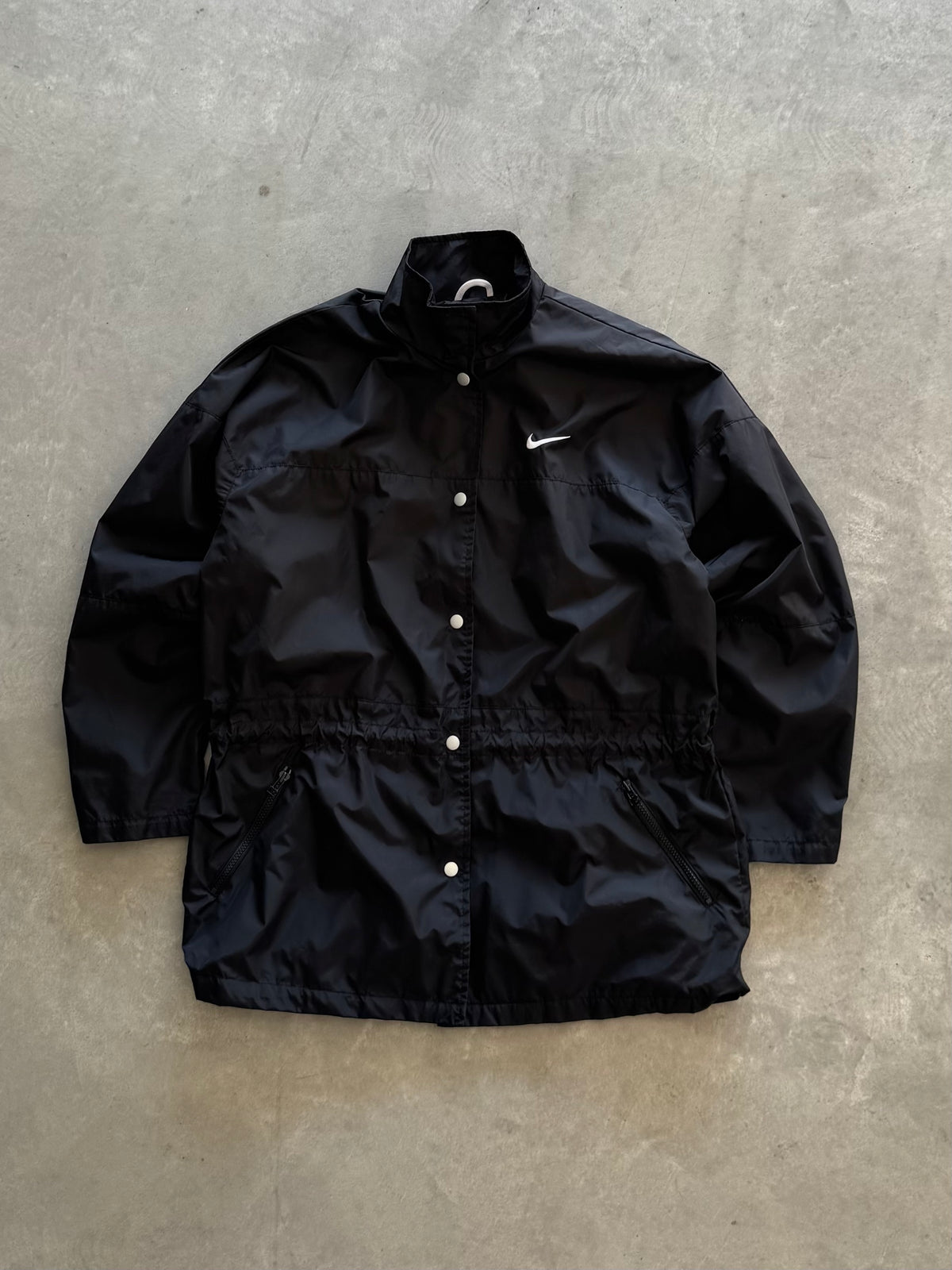 Vintage 90s Nike Cinchable Waist Windbreaker Jacket - L