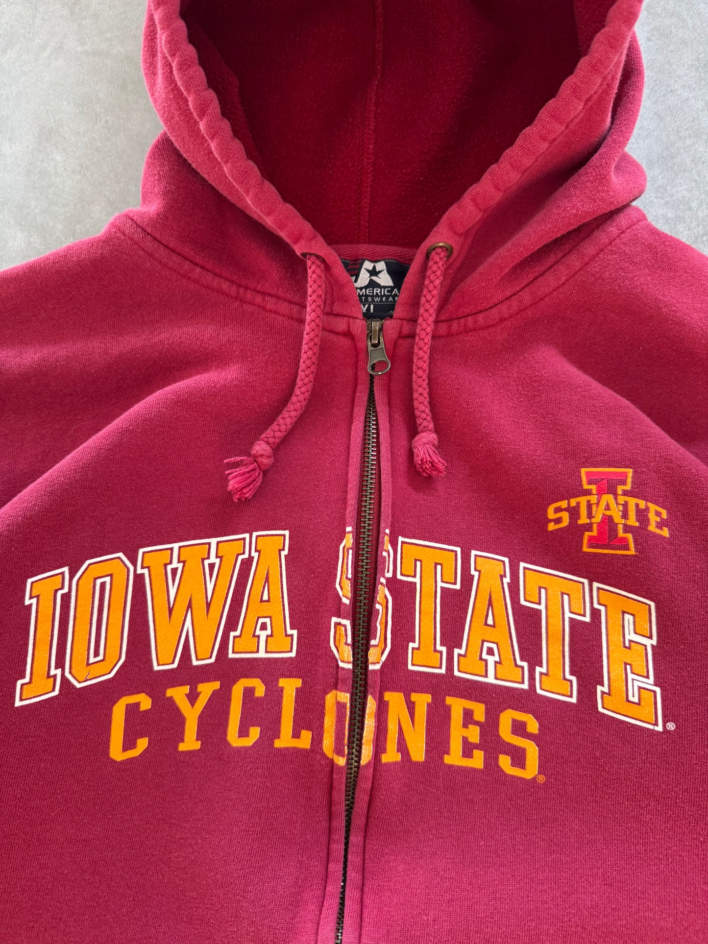 Vintage Iowa State Cyclones Zip Up Hoodie - XL