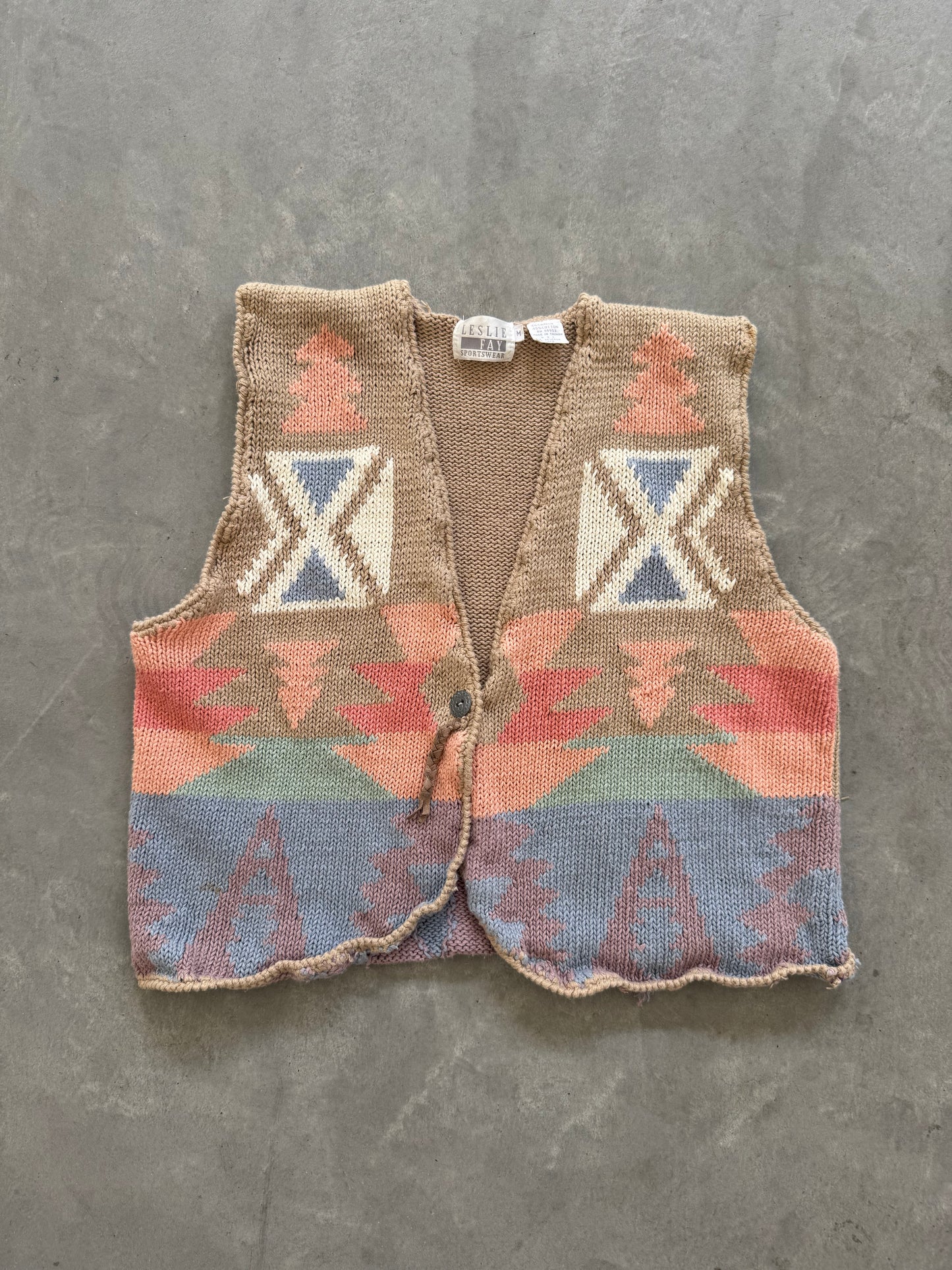 Vintage Knit Sweater Vest - M