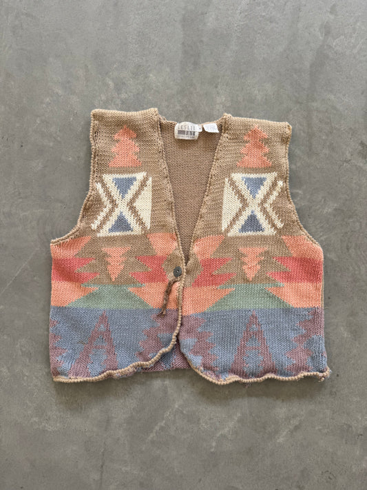 Vintage Knit Sweater Vest - M