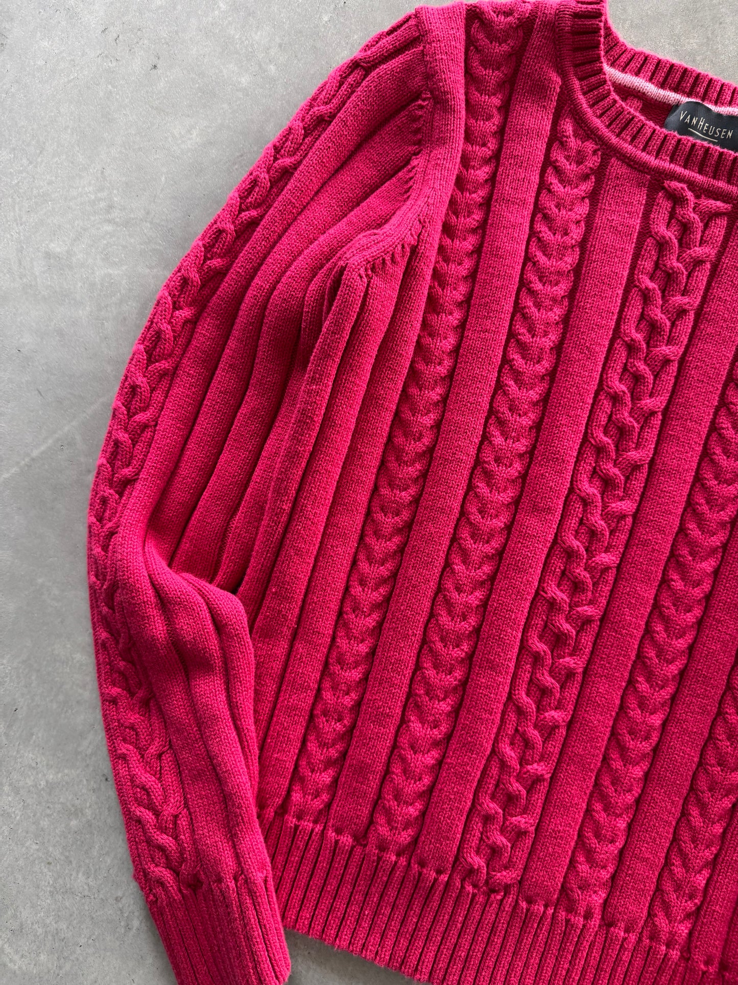 Vintage Cable Knit Sweater - M