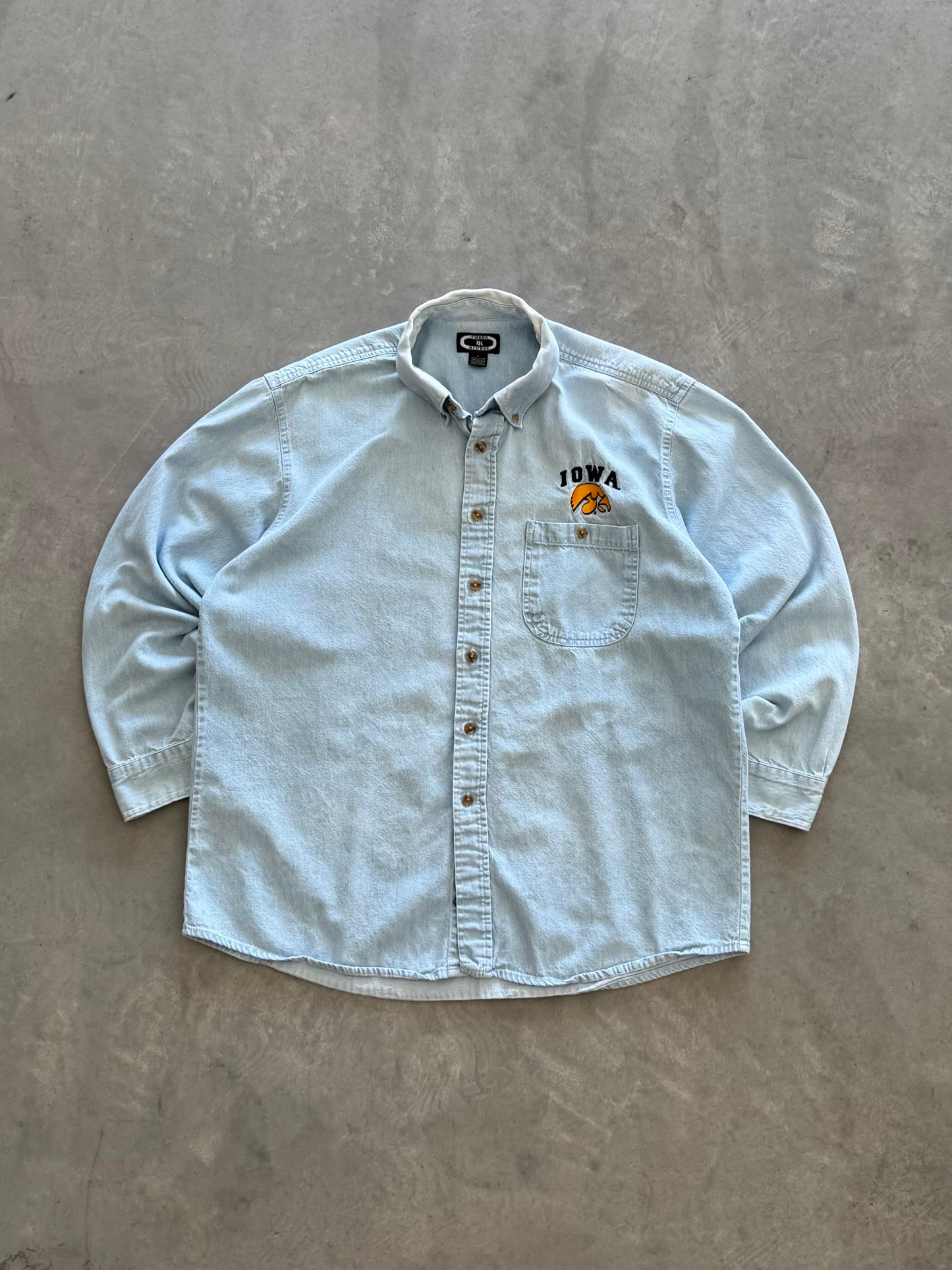 Vintage Iowa Hawkeyes Denim Jacket - L