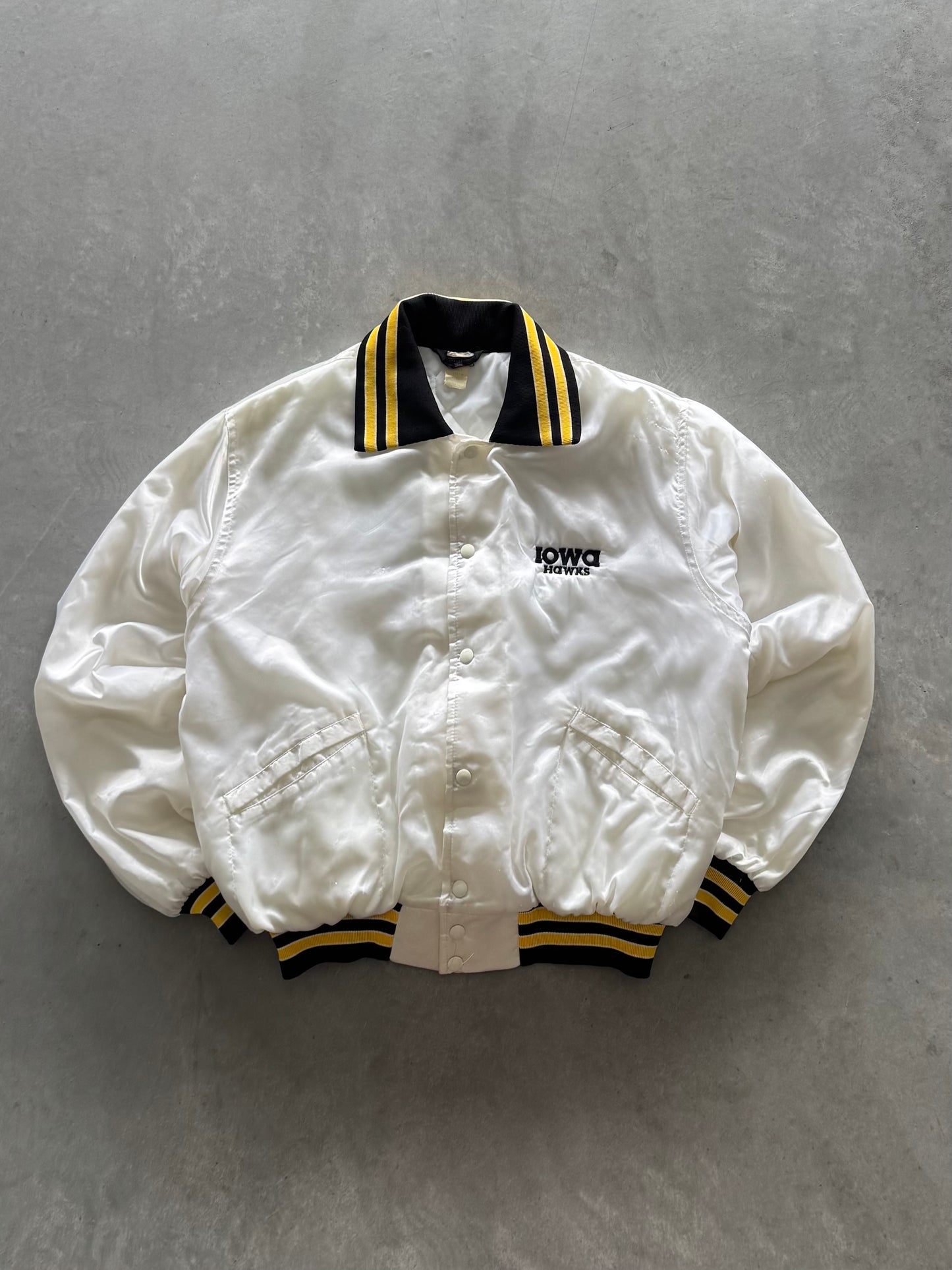 Vintage Iowa Hawkeyes Satin Bomber Jacket - L