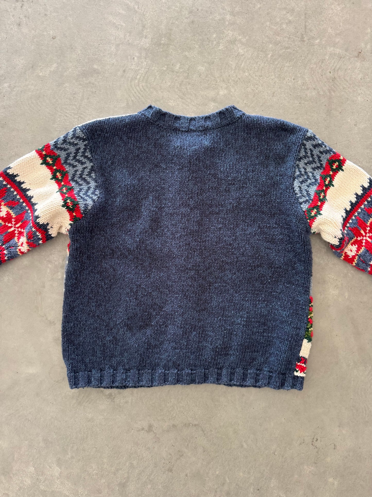 Vintage Christmas Knit Cardigan - L