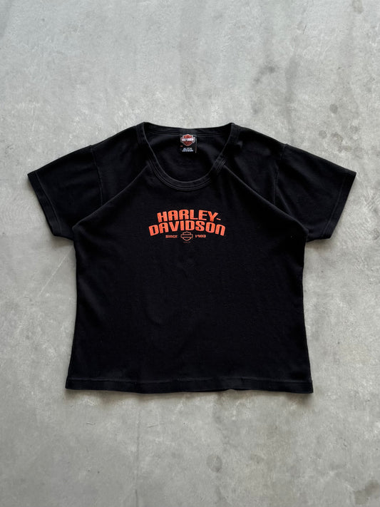 Vintage 00s Harley Davidson Cropped Tee - XXL