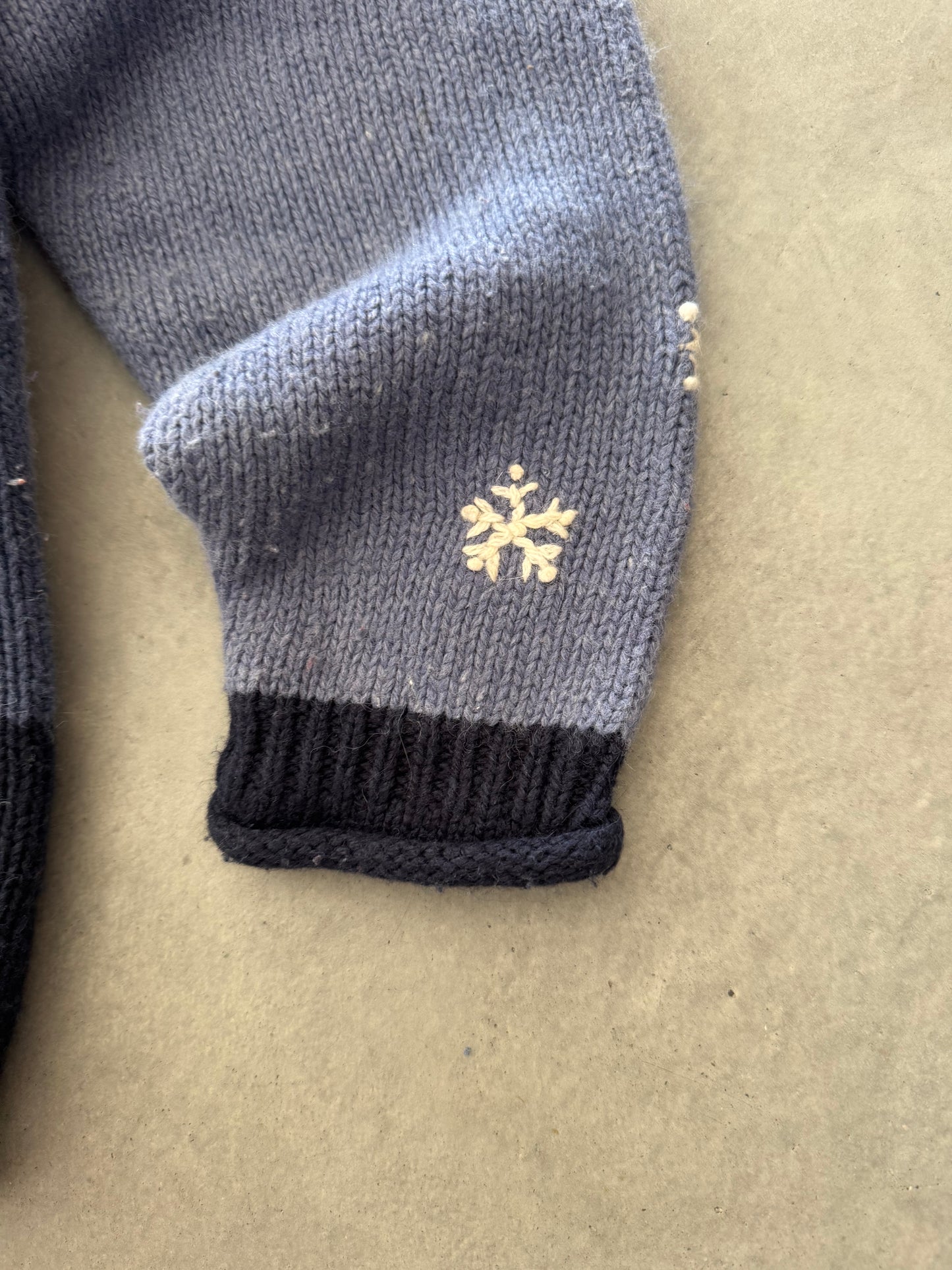 Vintage Christmas Zip Up Sweater - XL