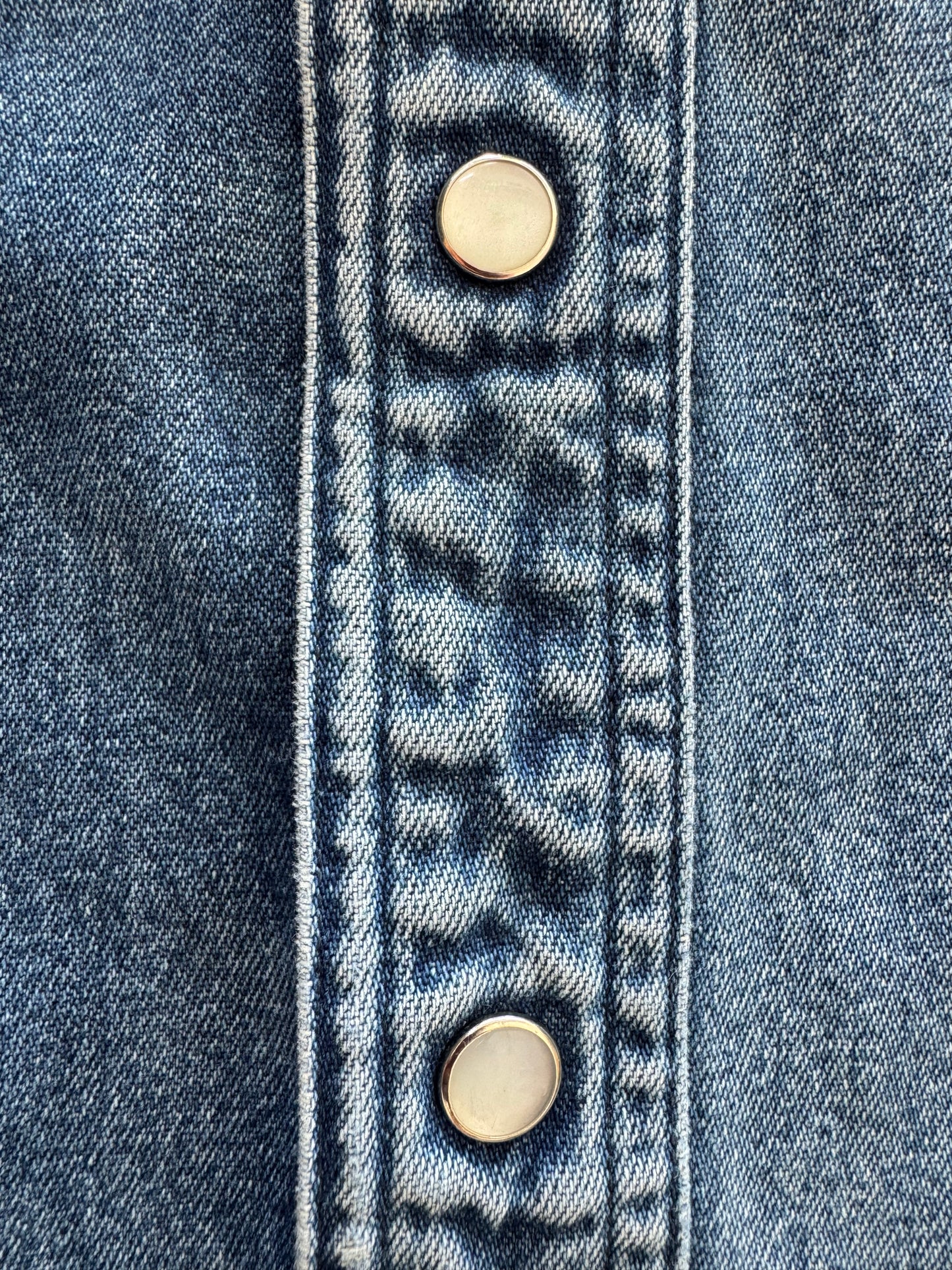 Vintage 00s Carhartt Denim Pearl Button Up Jacket - LT