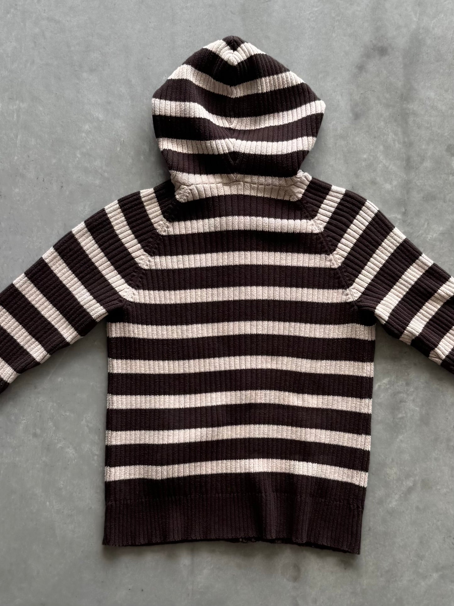 Vintage Knit Zip Up Hoodie - XL